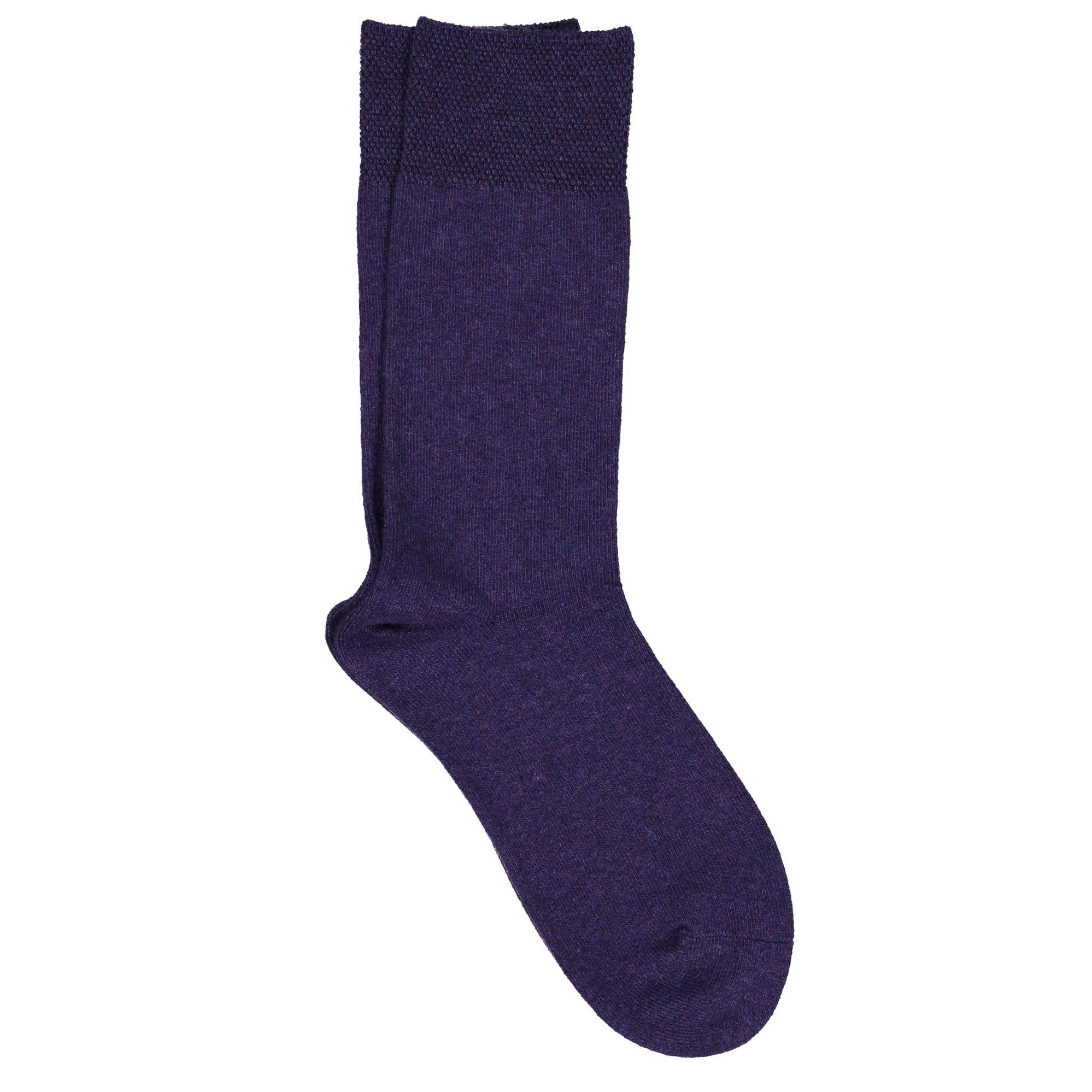 iLux Nuvola Cozy Cashmere Silk Pique Cuff Crew Socks 1602