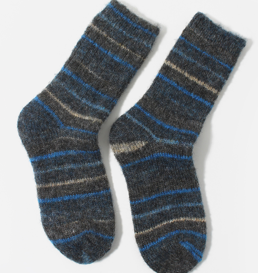 Comfortarians Stripes Wool Socks For Women | Cozy Wool Angora Socks