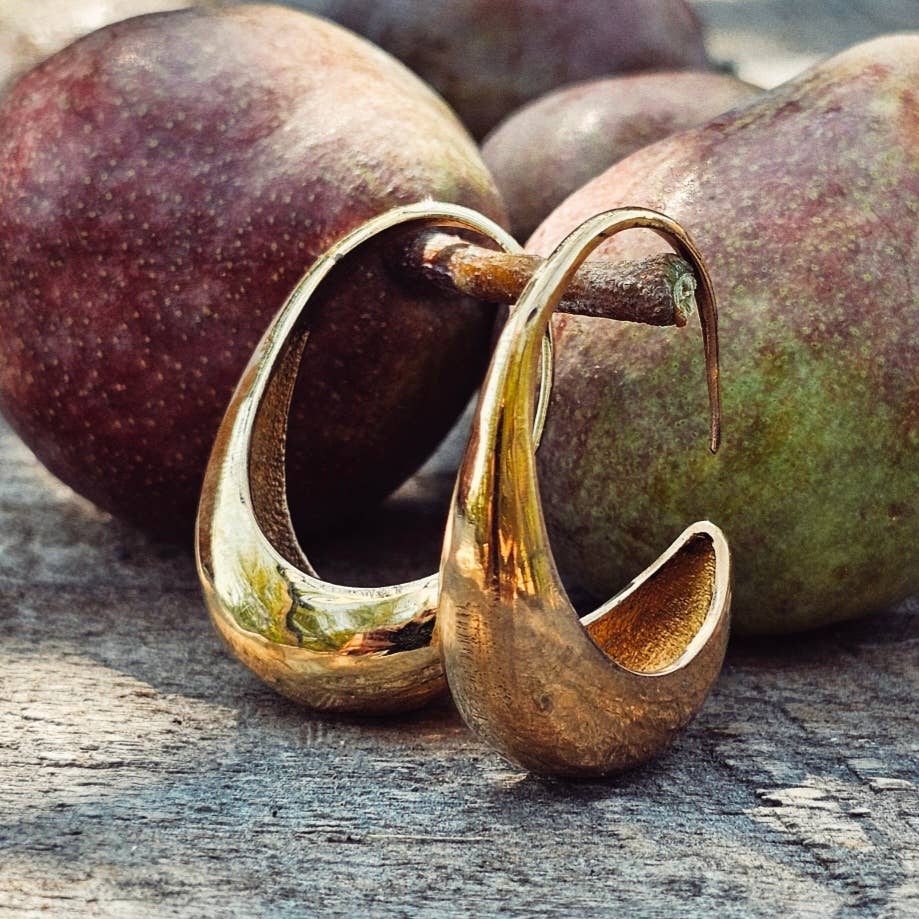 Bisjoux Brass Hoop Arc Earrings
