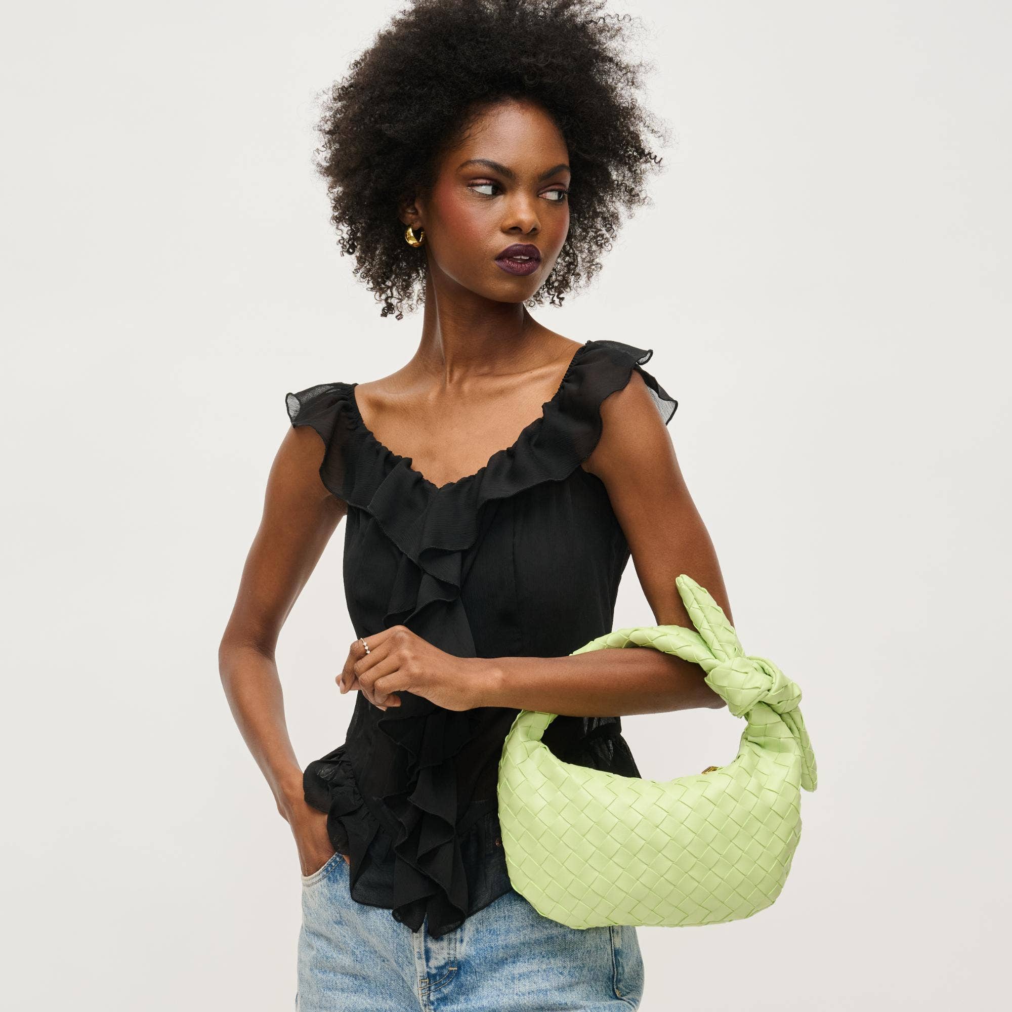 Urban Expressions Lizbeth Woven Knot Clutch