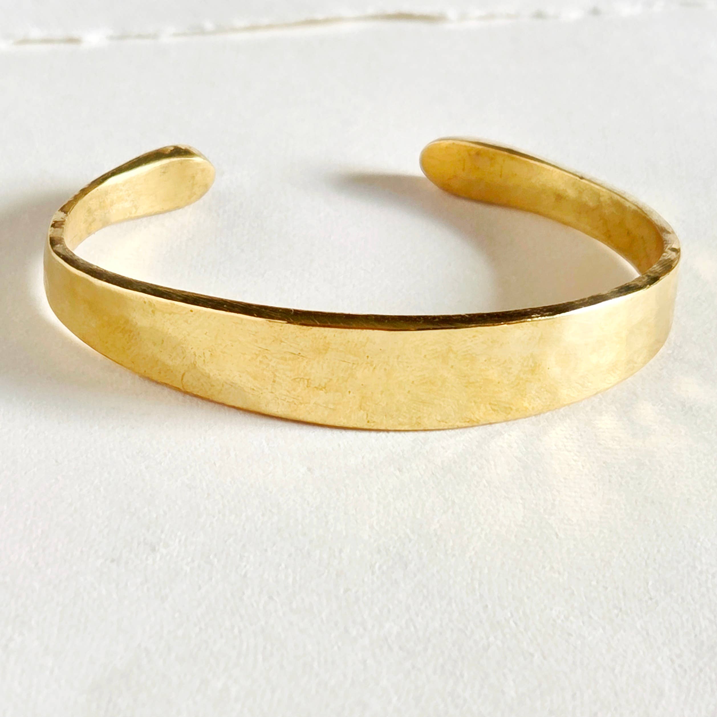 Bisjoux Brass Hammered Taureg Band Cuff Bangle Bracelet