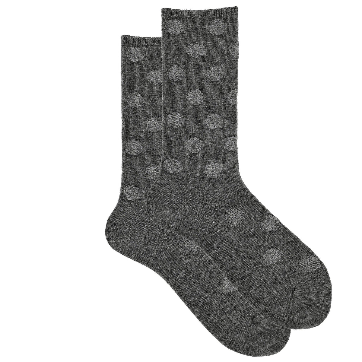 Ilux Condotta Cashmere Silk Reverse Dot Crew