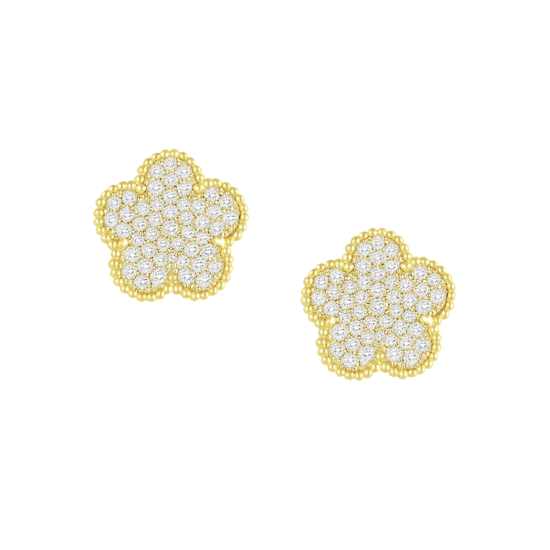 Sahira Adeline Clover Pave Stud