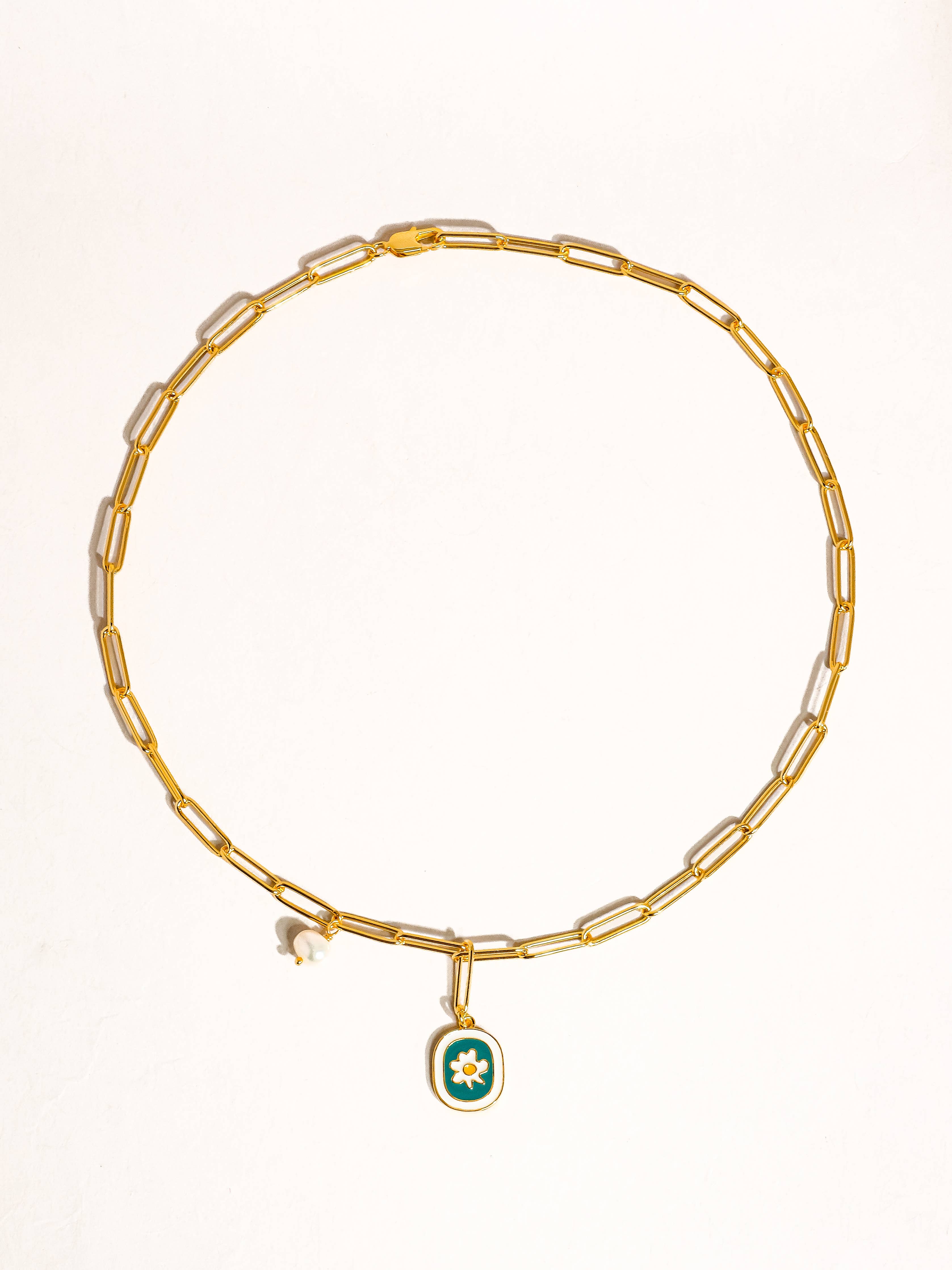 Flanerie Timéo 18K Gold Vintage Daisy Chain Necklace