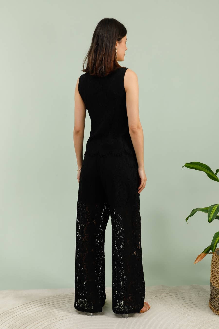 Carmine Paris Élodie Tailored Lace Pants