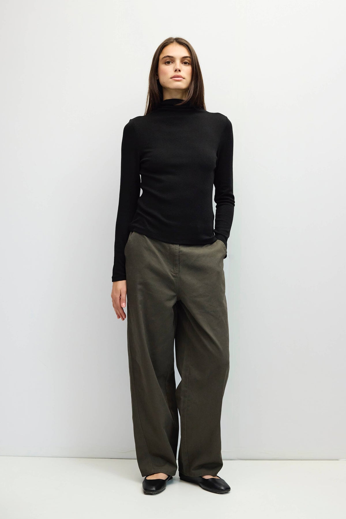 All Row The Molly Top | Cowl Neck Long Sleeve Turtleneck Top