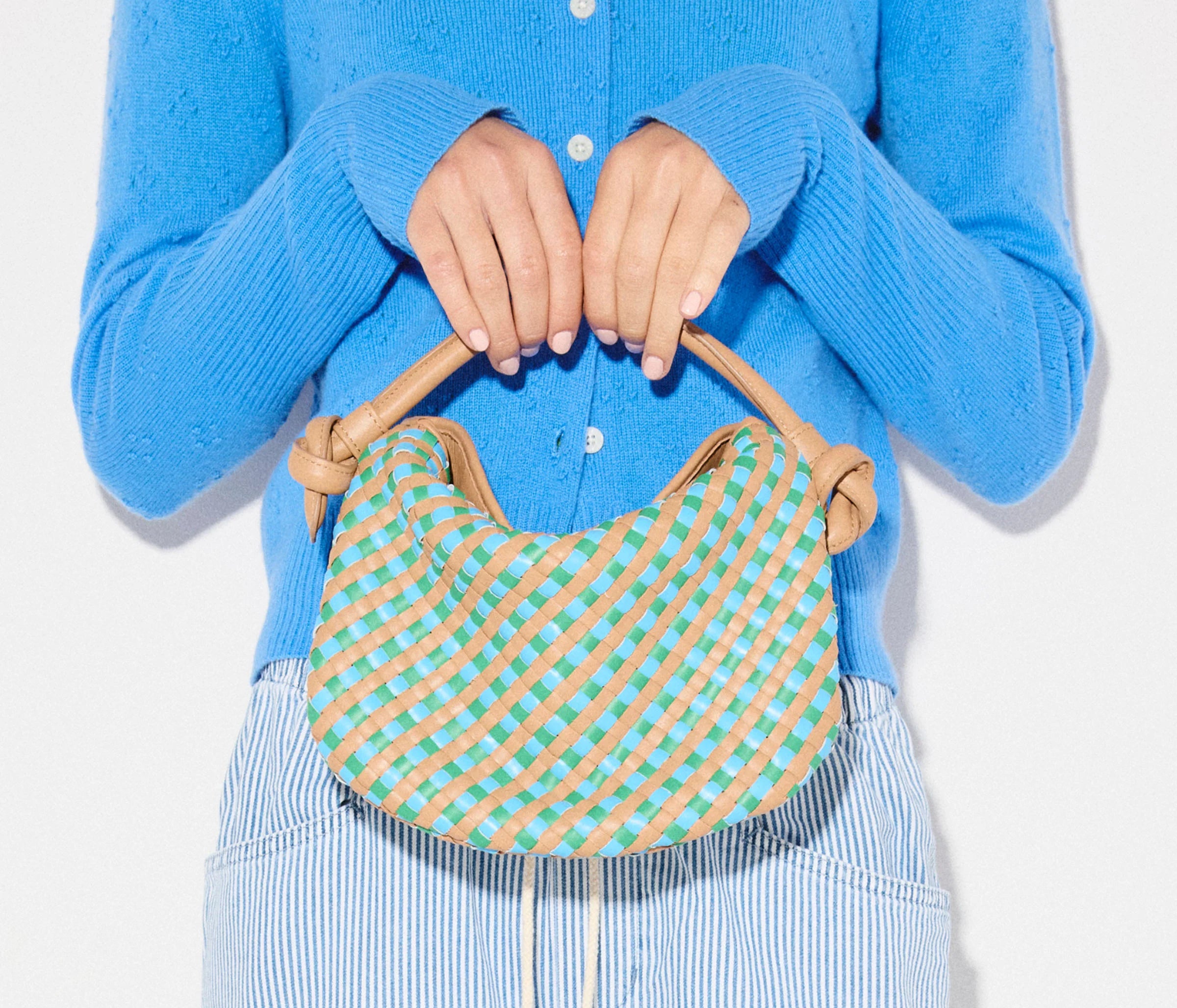 Frēda Salvador Elis Woven Leather Handbag