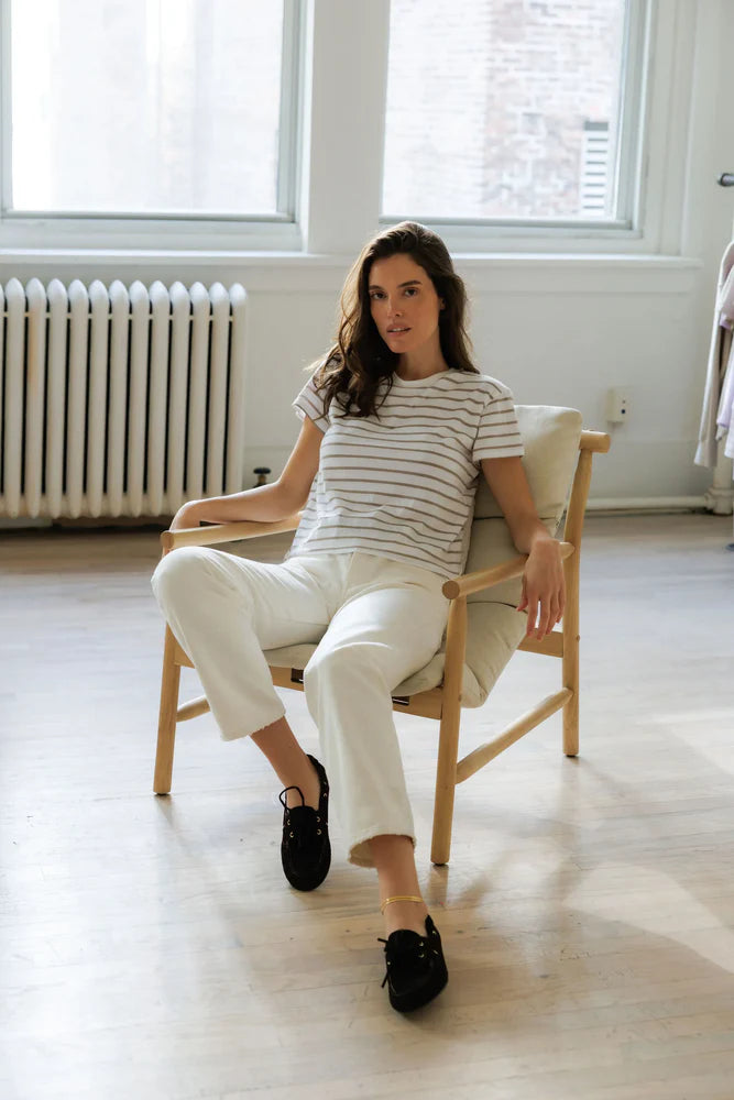 Perfect White Tee Everett Stripe Tee