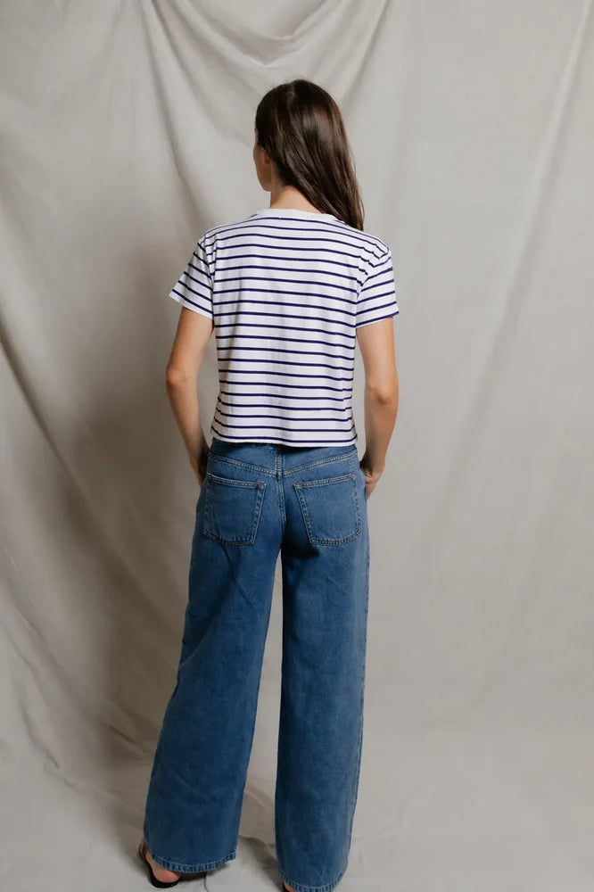 Perfect White Tee Everett Stripe Tee