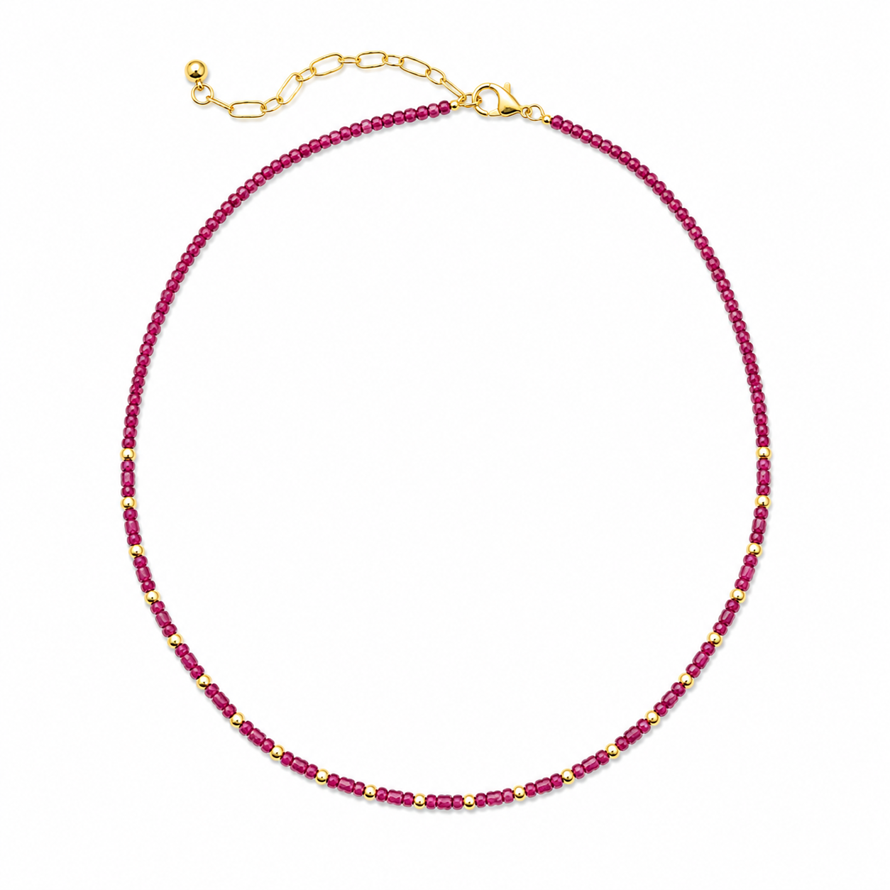 Sahira Paloma Ruby Beaded Necklace