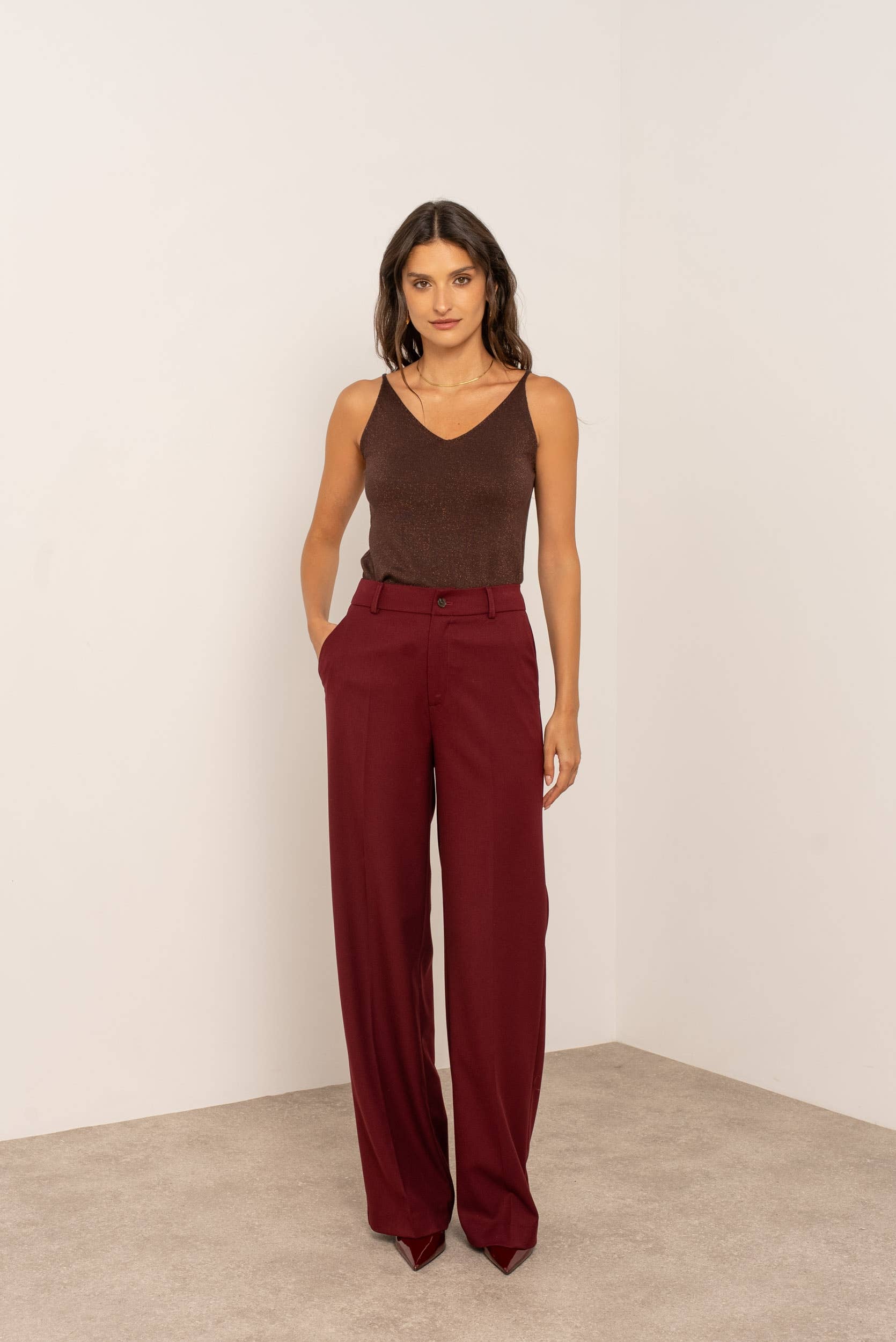 Carmine Paris Wide Leg Tailored Trouser P2523