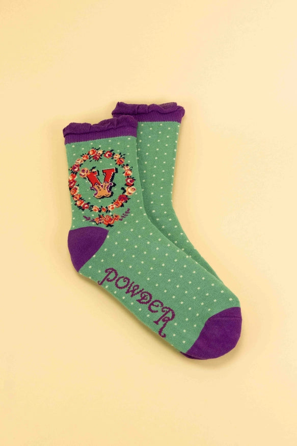 Powder Monogram Socks