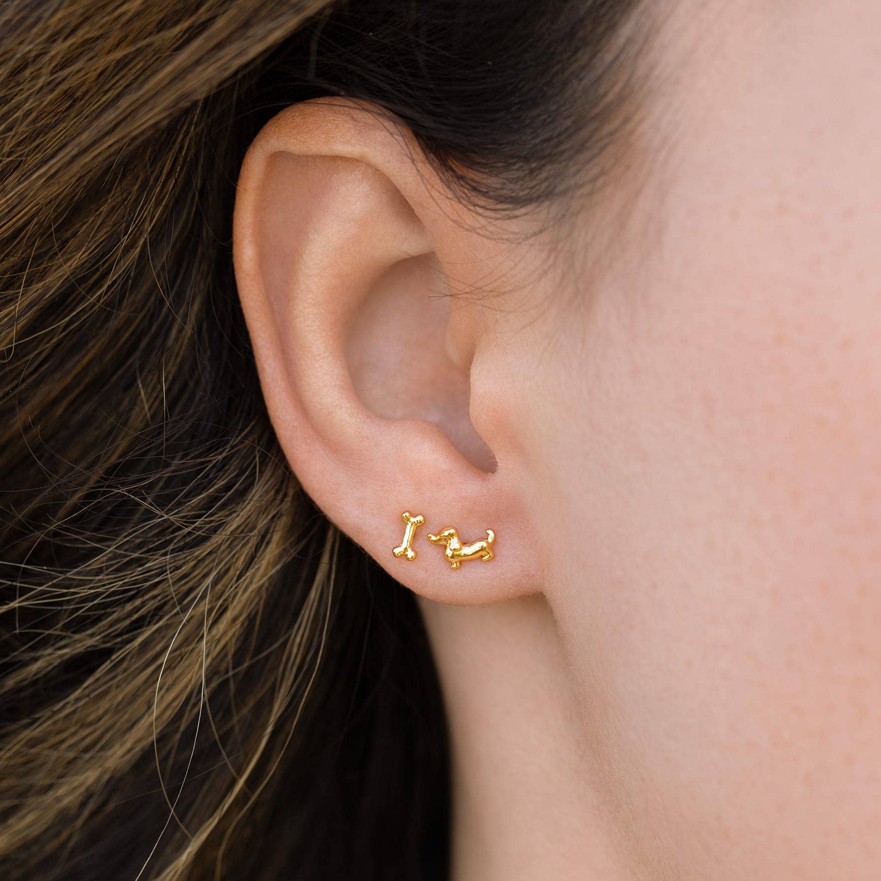 Girls Crew Teeny Tiny Bone Appétit Studs