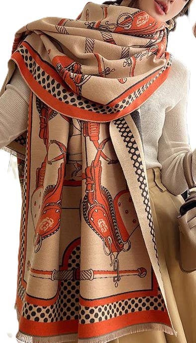 Thames Collection Orange / Tan Harness Reversible Wrap