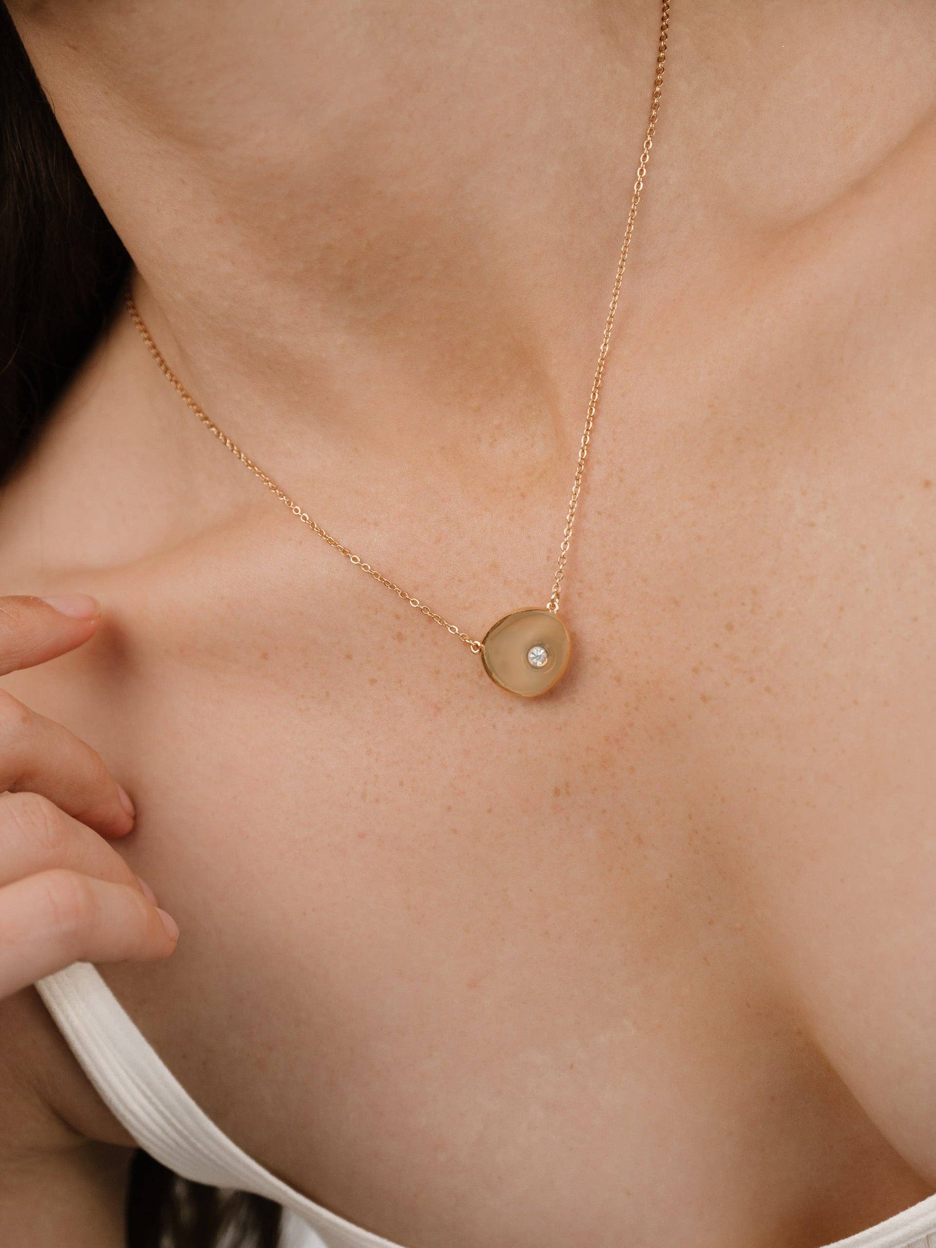 Ettika Polished Pebble Pendant Necklace