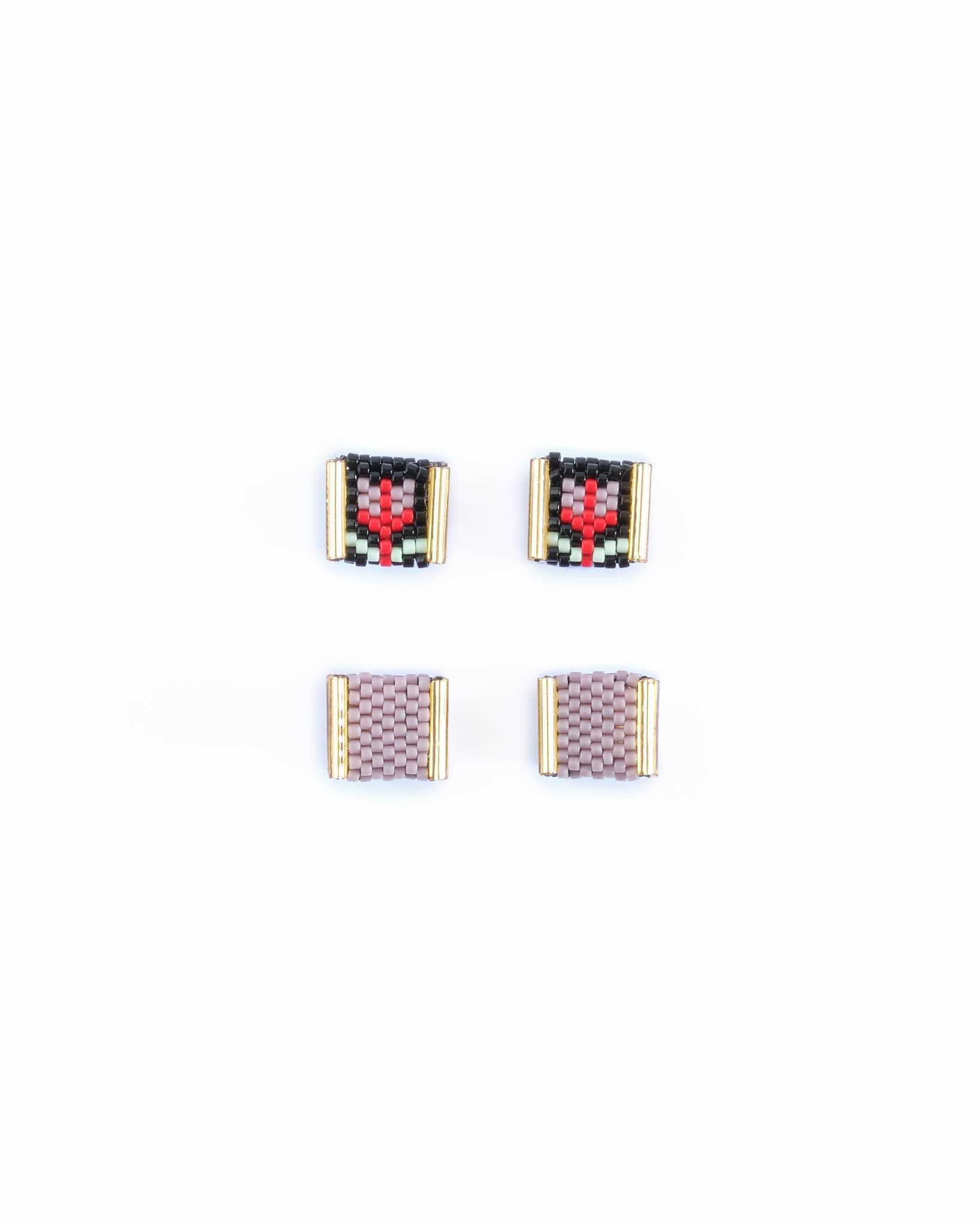 Mayana Beaded Handwoven Tulip Stud Pack