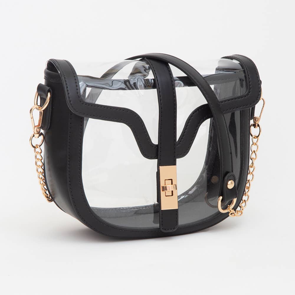 Catherine's Game Day Clear Transparent Saddle Bag