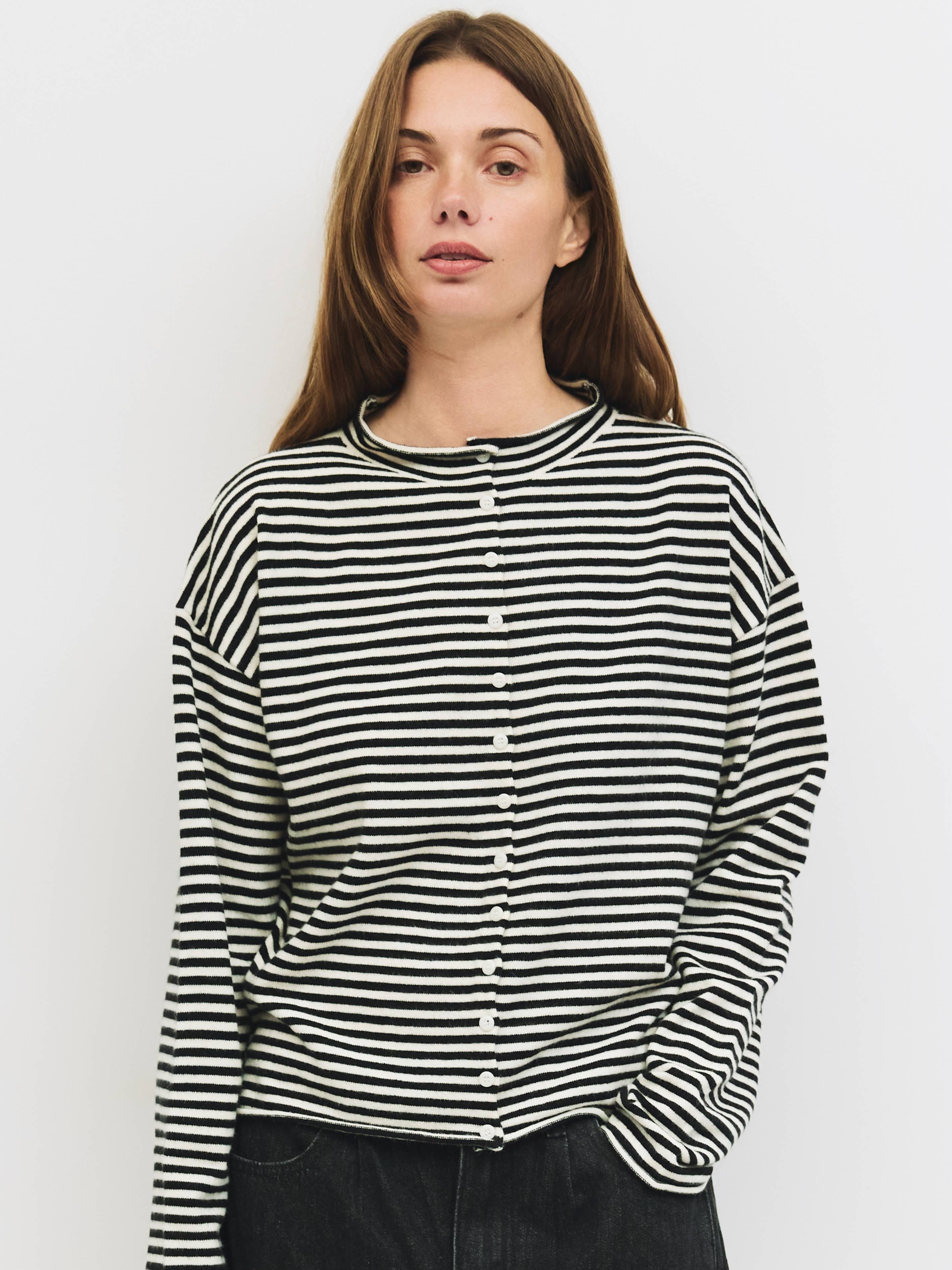 Mod Ref The Elisa Striped Button-Down Cardigan