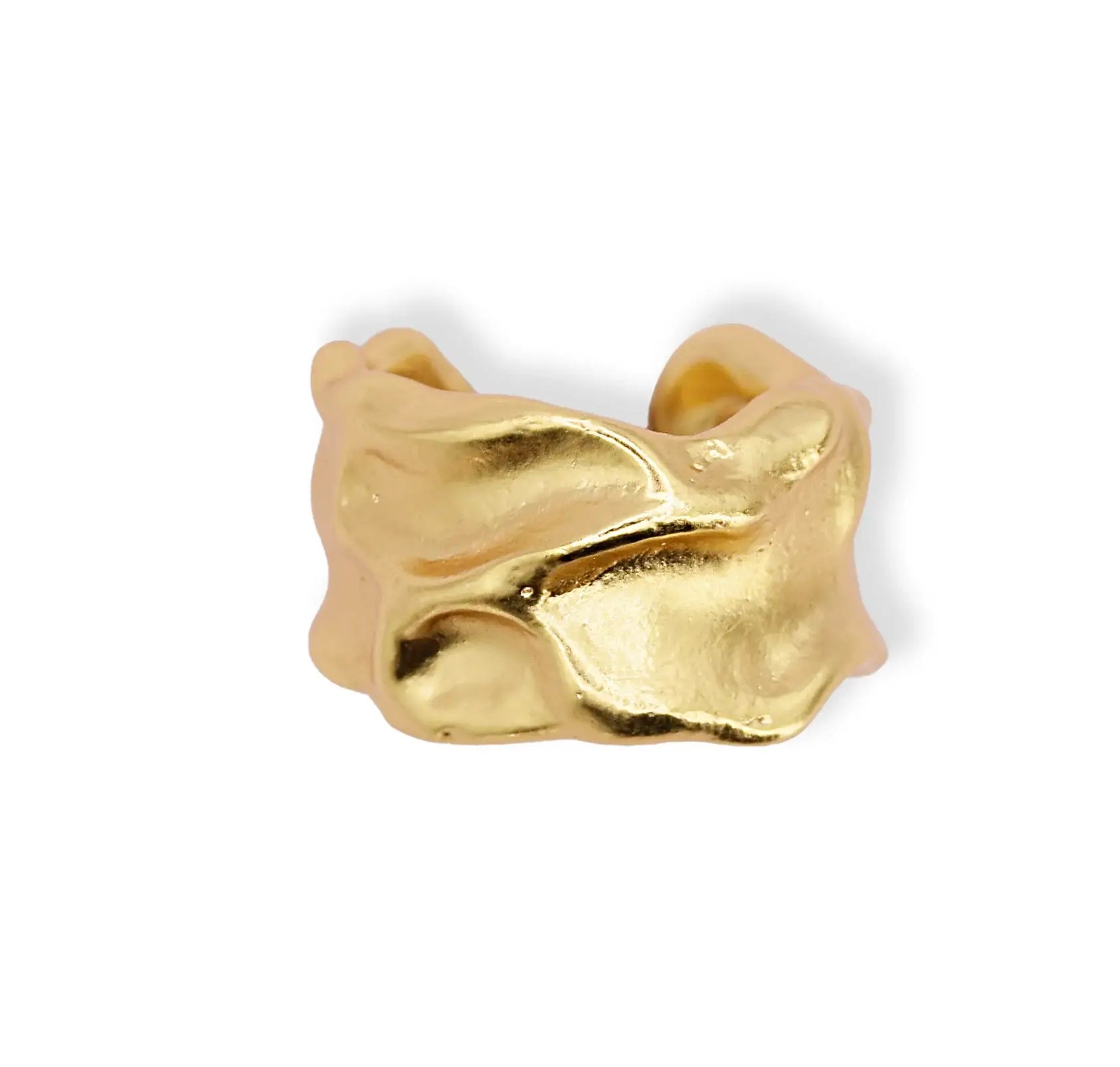 Karine Sultan Sculptural Crumpled Foil Ring