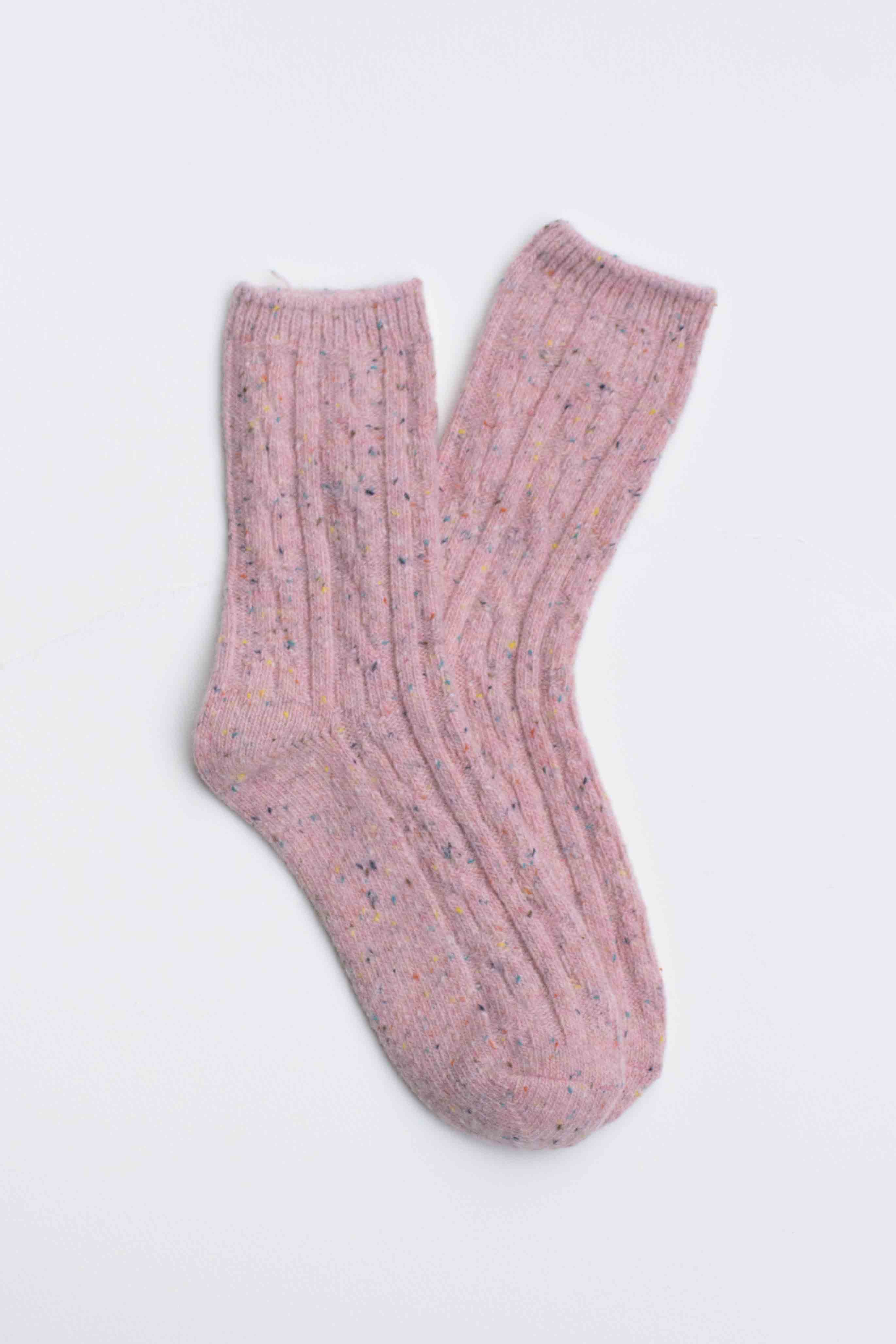 Tiepology Wool Blend Speckled Knit Socks