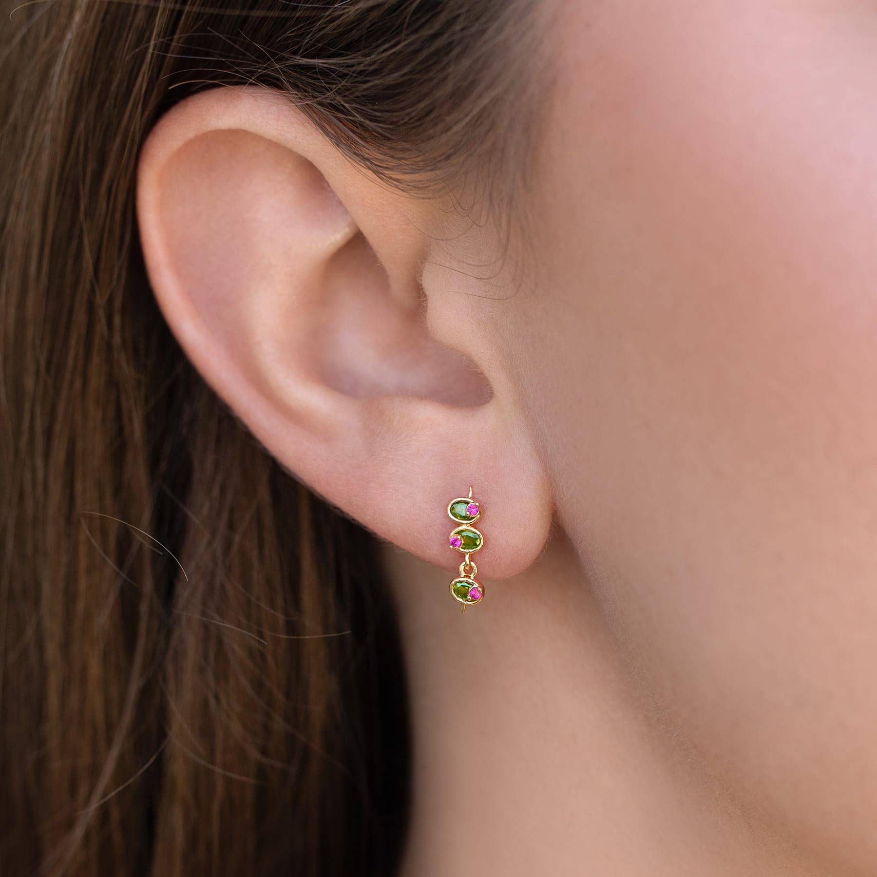 Girls Crew Mini Olive Studs