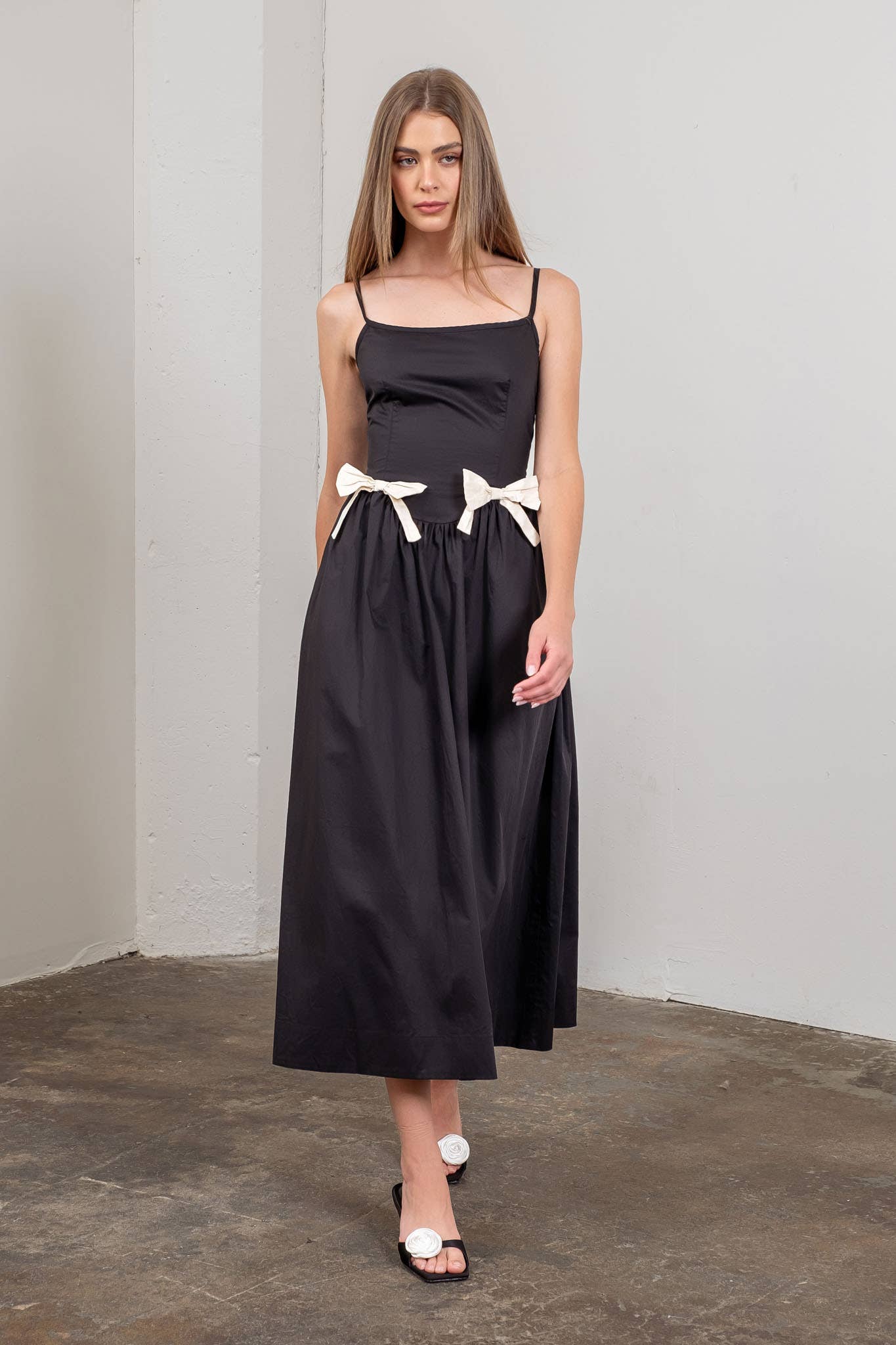 Moon River Ribbon Midi Dress