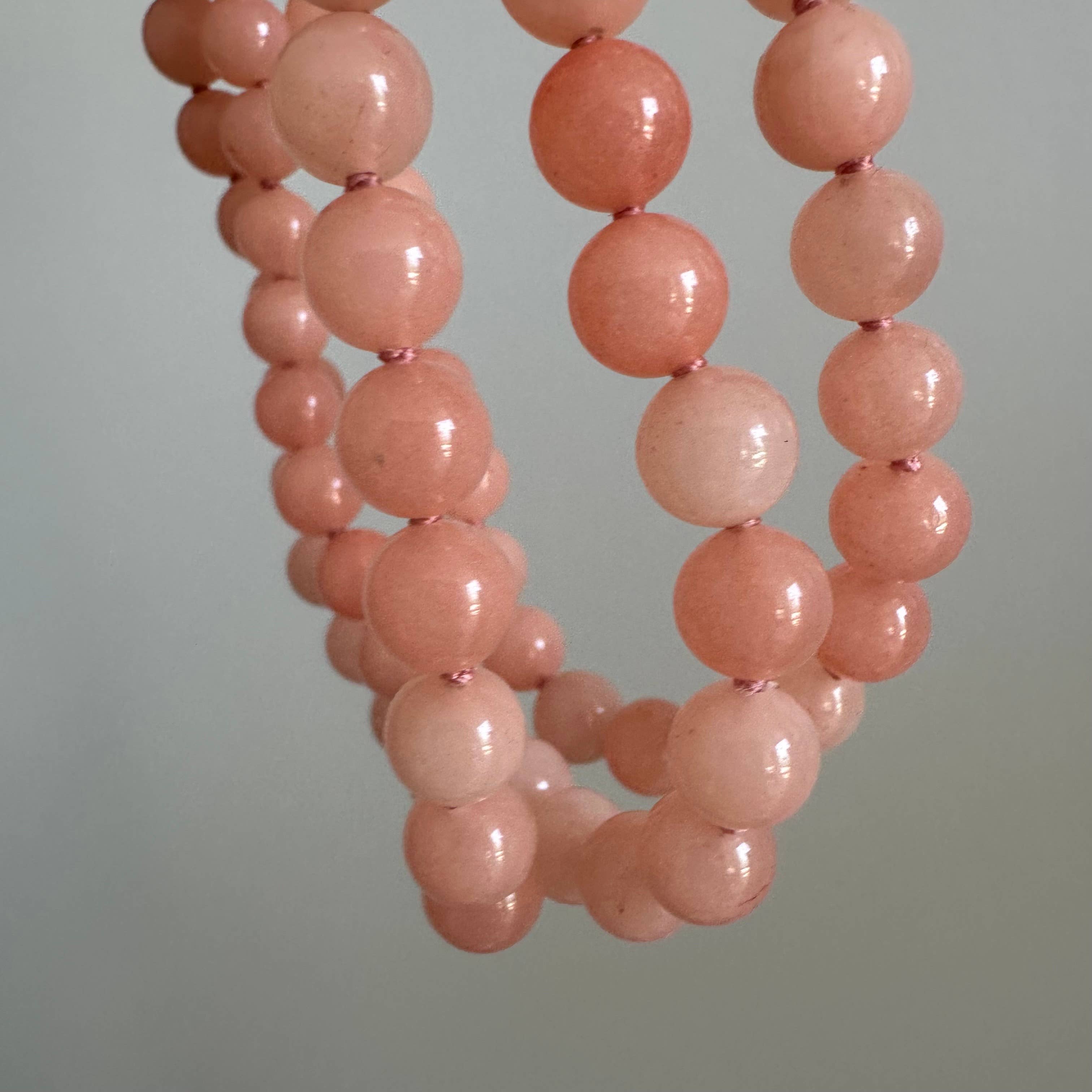 Anokhi Green Jade Necklace - Tropical Peach NKK41