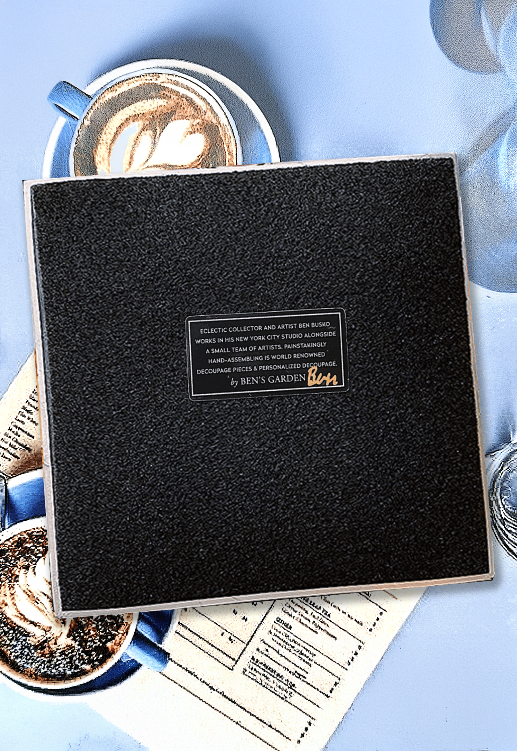 Ben's Garden Vintage Dom Pérignon Brut Decoupage Glass Tray