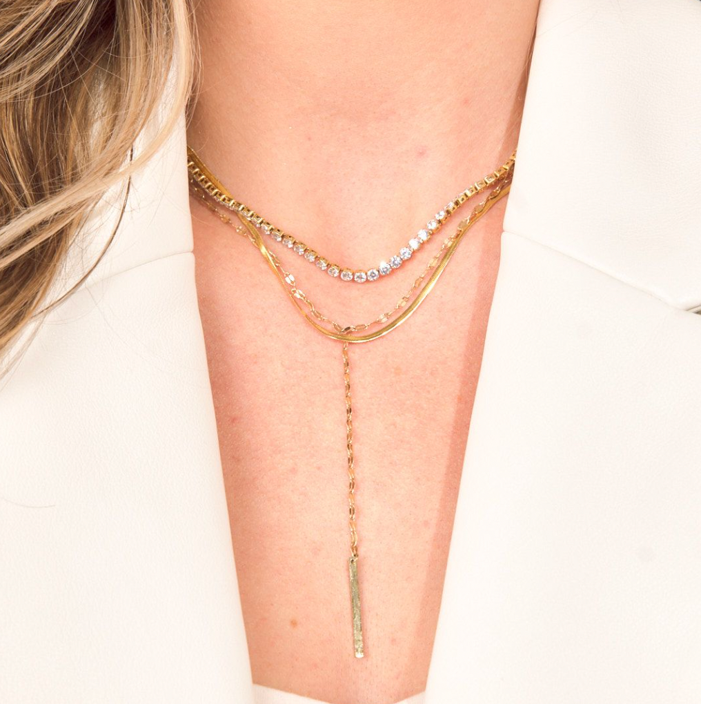 Nikki Smith Designs Gold Shimmer Lariat