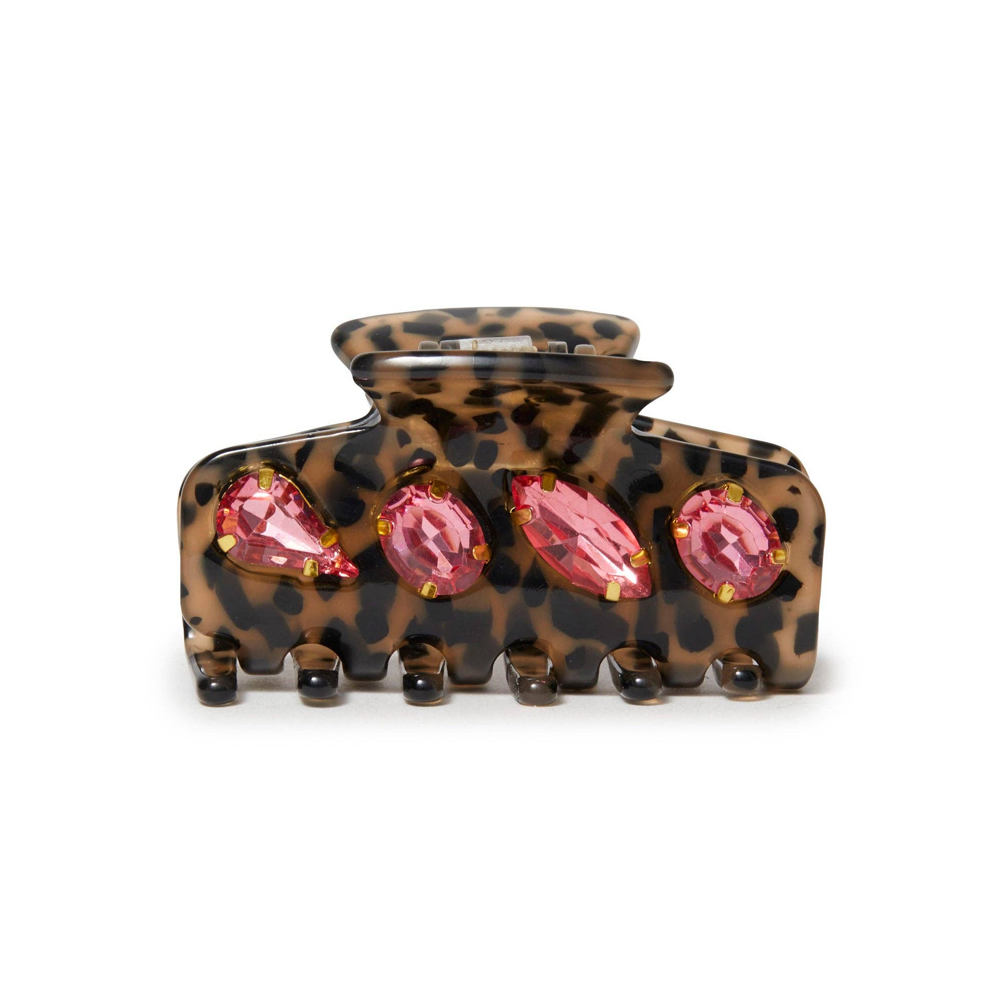 Lele Sadoughi Cheetah Mini Crystal Claw Clip