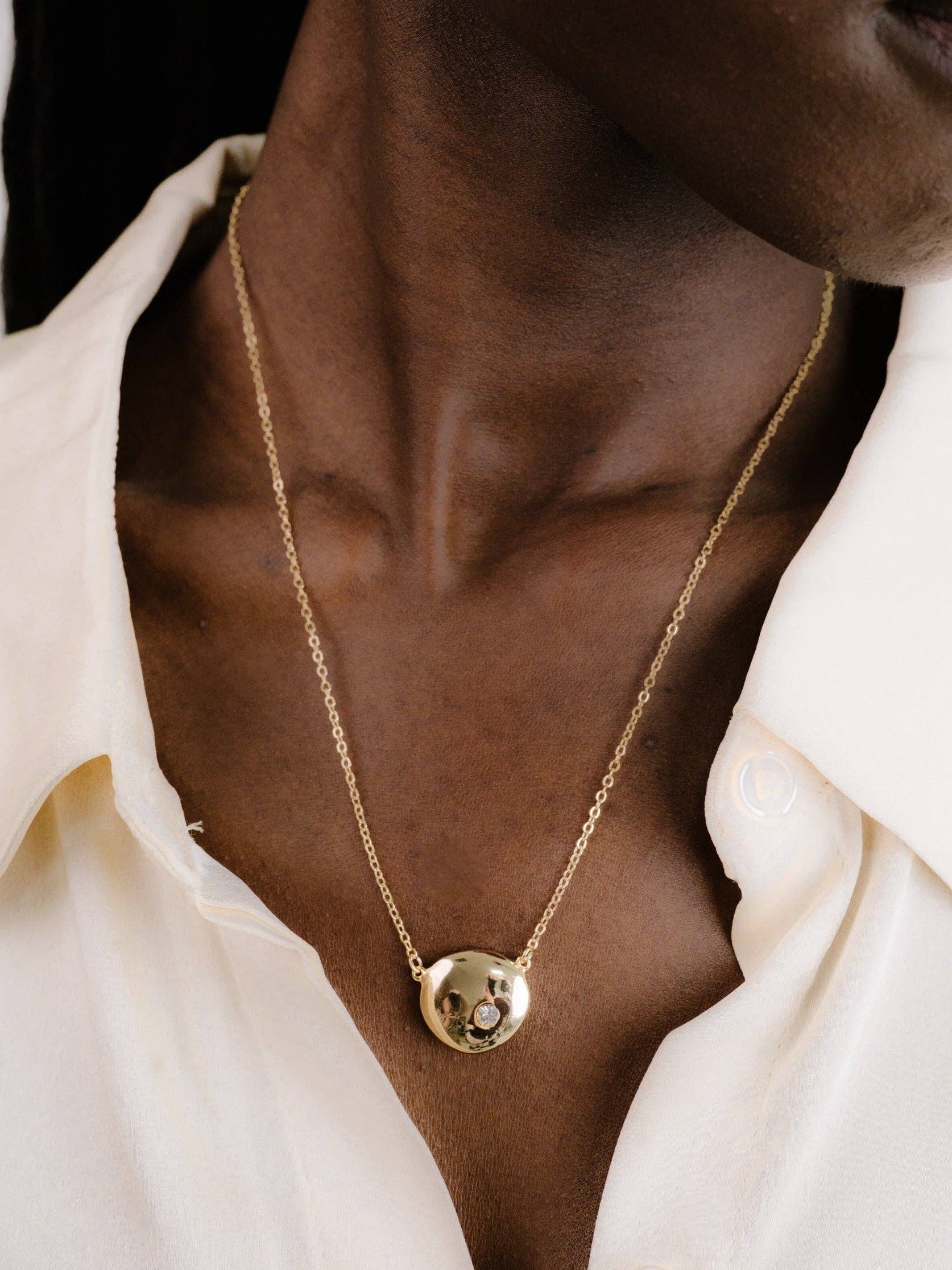 Ettika Polished Pebble Pendant Necklace