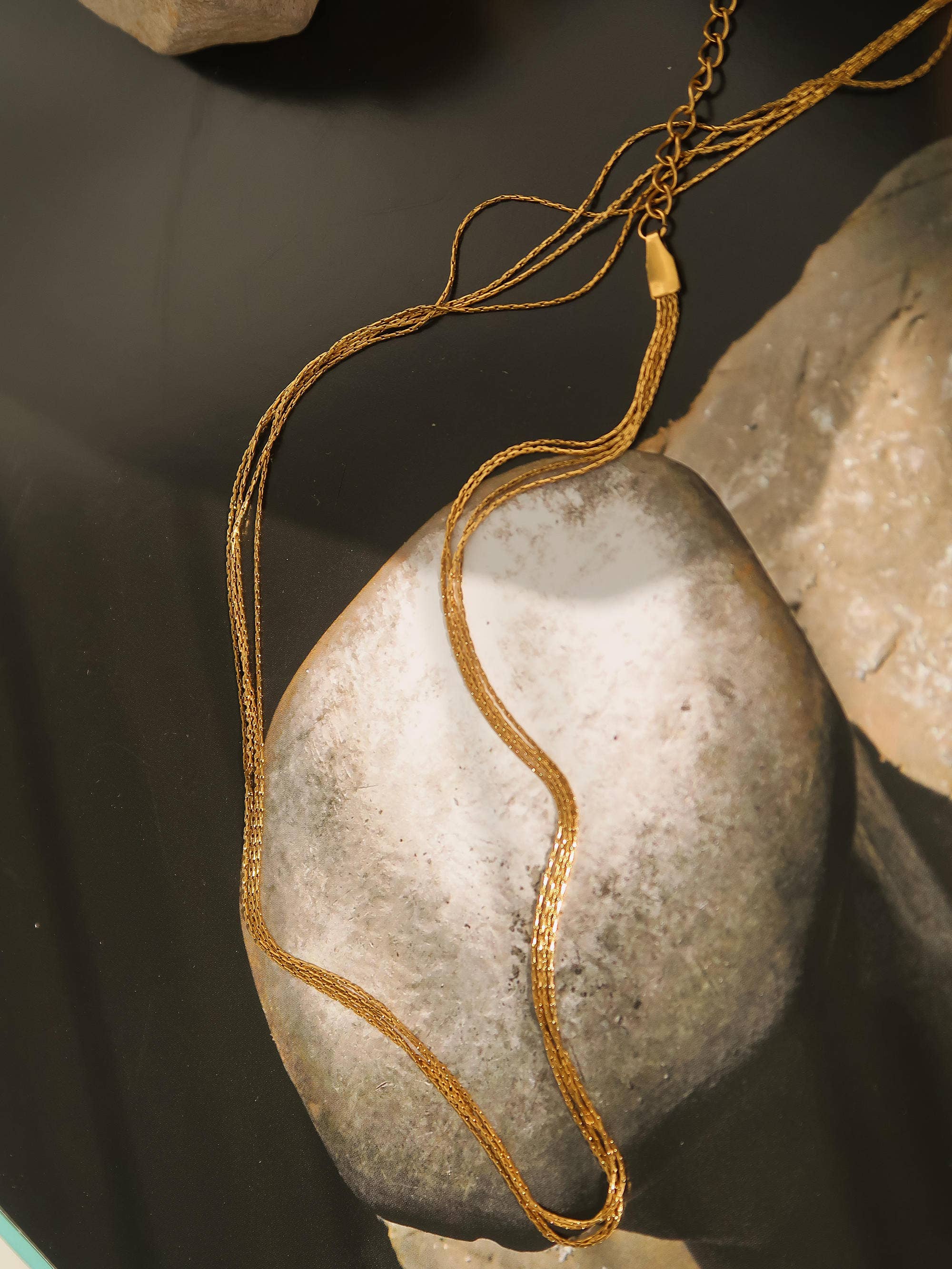 Flânerie Palisse 18K Gold Non-Tarnish Layered Dainty Chain Necklace