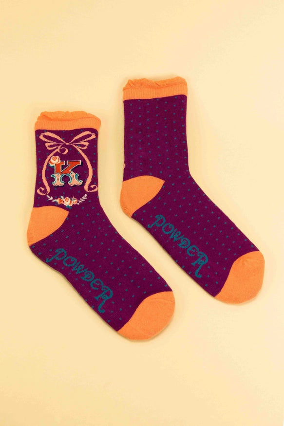 Powder Monogram Socks