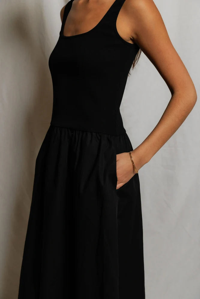 Perfect White Fabiola Tee Poplin Tank Dress