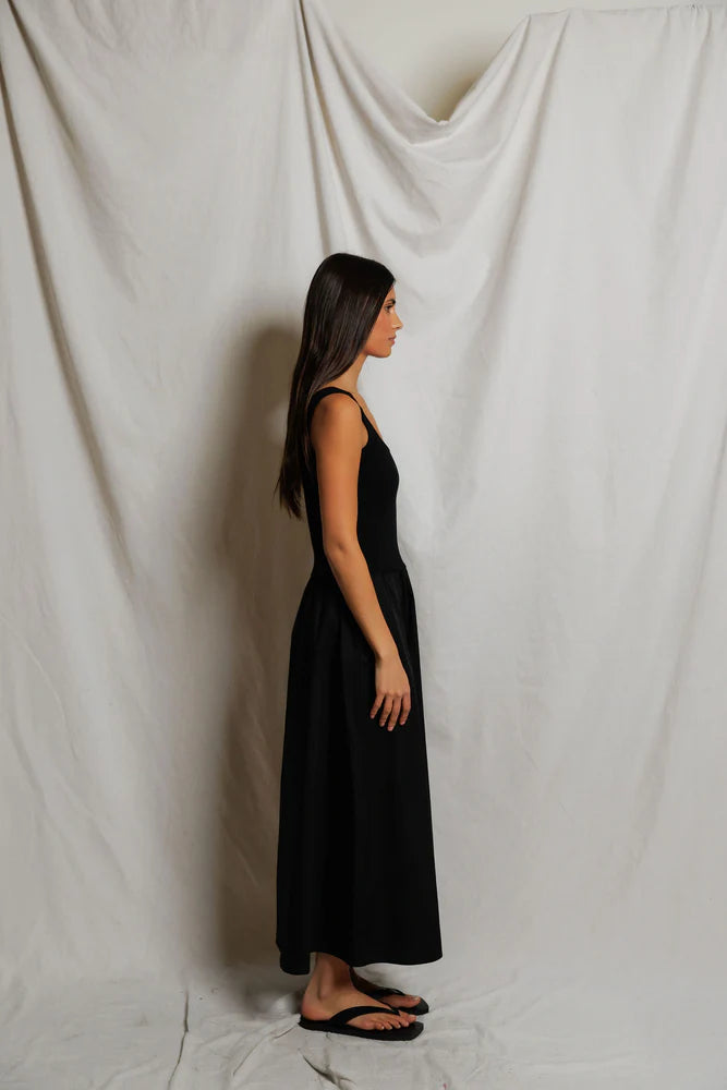 Perfect White Fabiola Tee Poplin Tank Dress