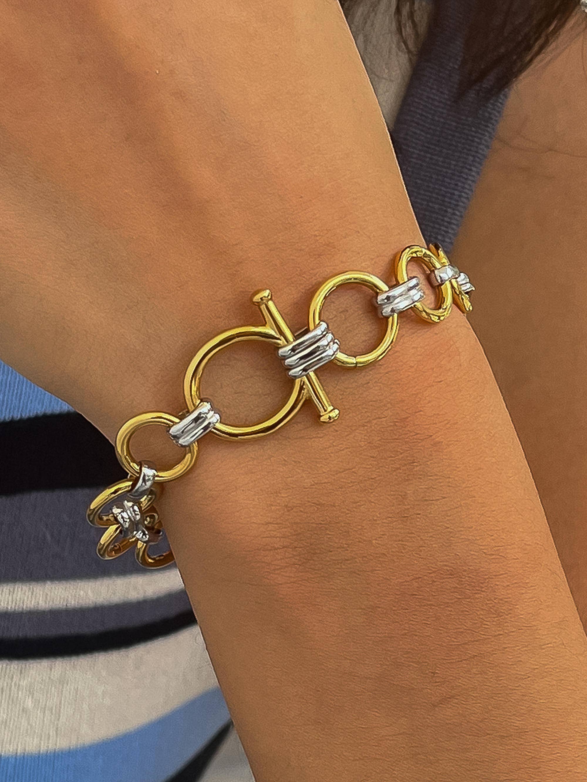 Flânerie Céliane 18K Gold Two-Tone Link Bracelet