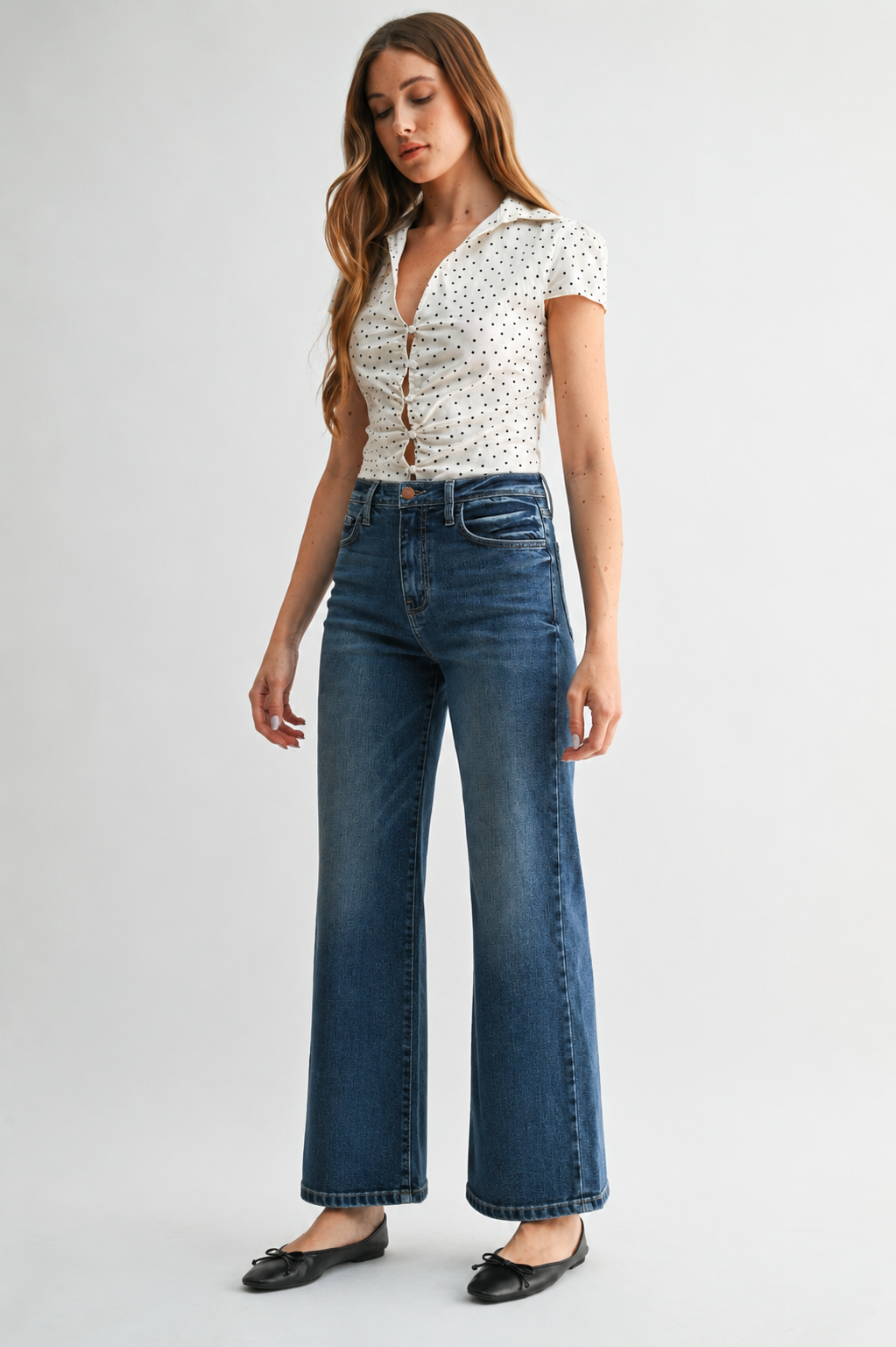 Letter to Juliet Paola Wide Leg Dark Wash LP303-D