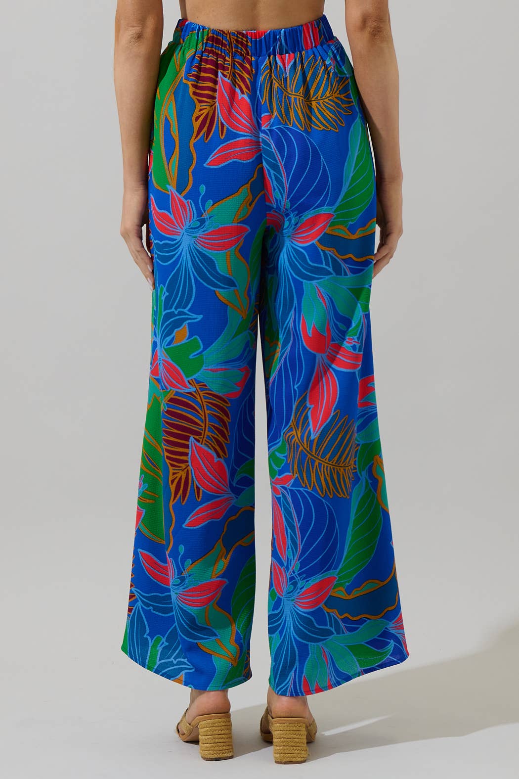 Sugarlips Malton Tropical Elena Floral Wide Leg Pants