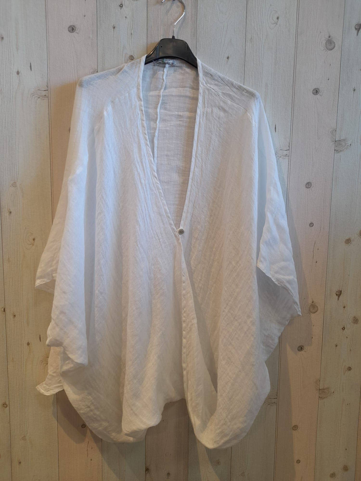 European Linen Oversized Button up Blouse 86068