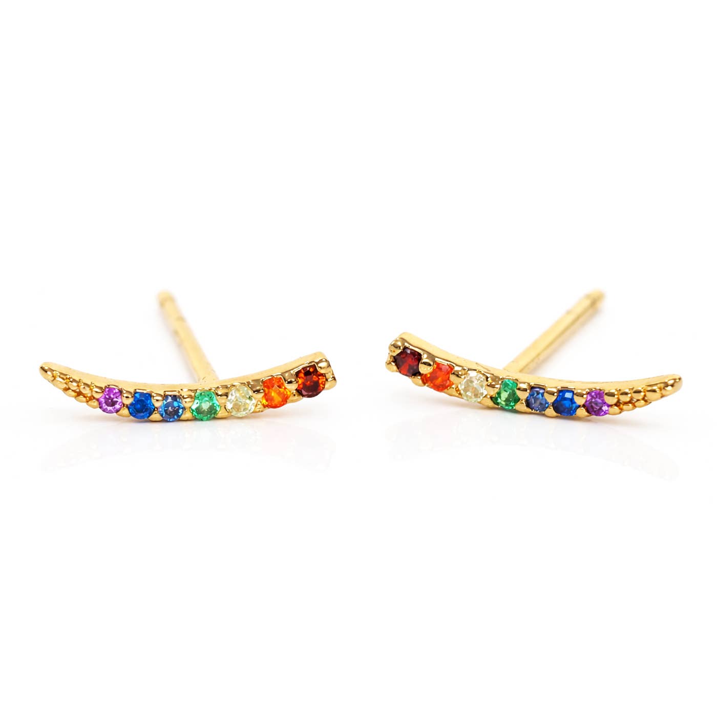Tai Jewelry Rainbow Slice Studs TE-771