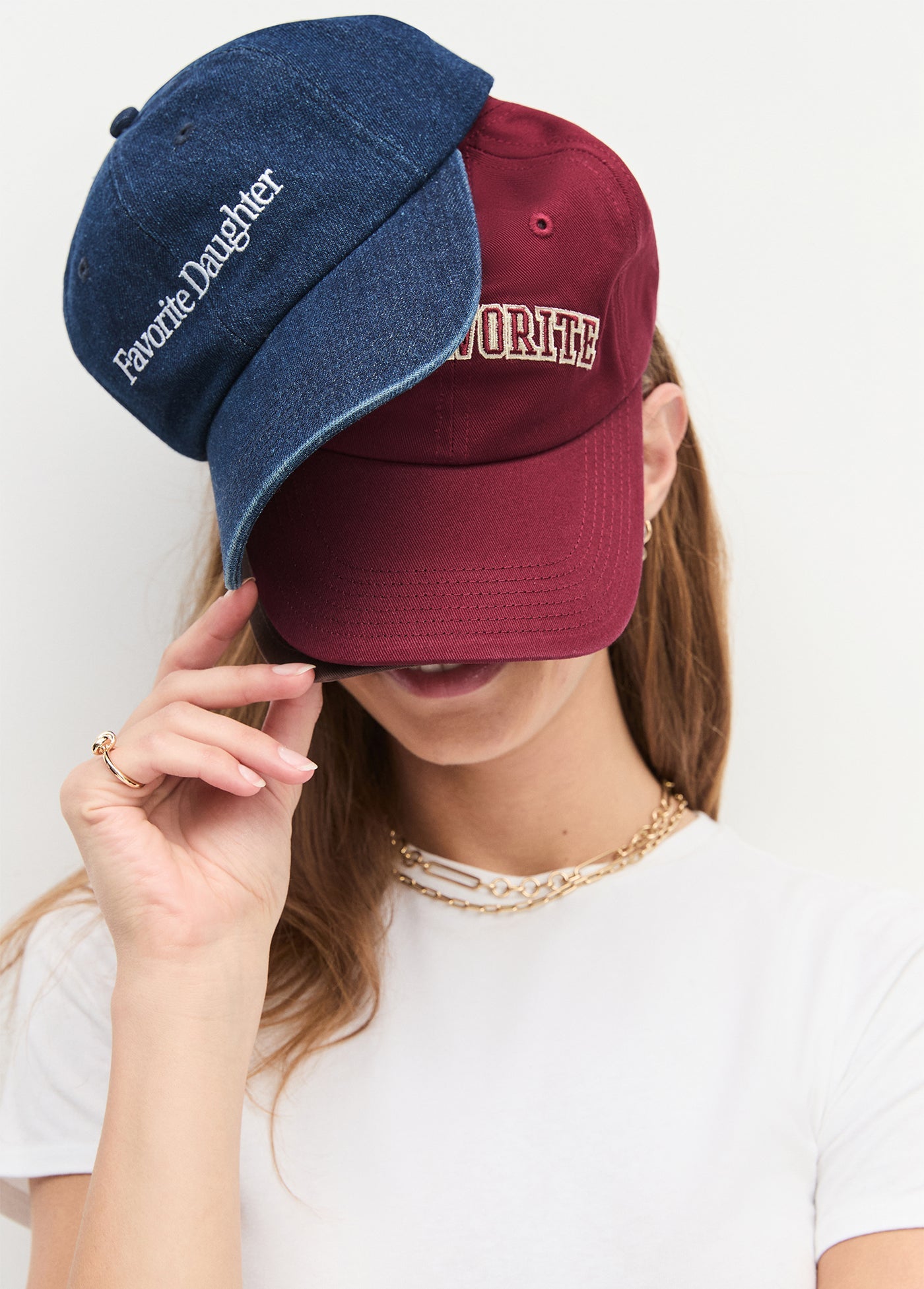 Favorite Daughter Logo Denim Baseball Cap