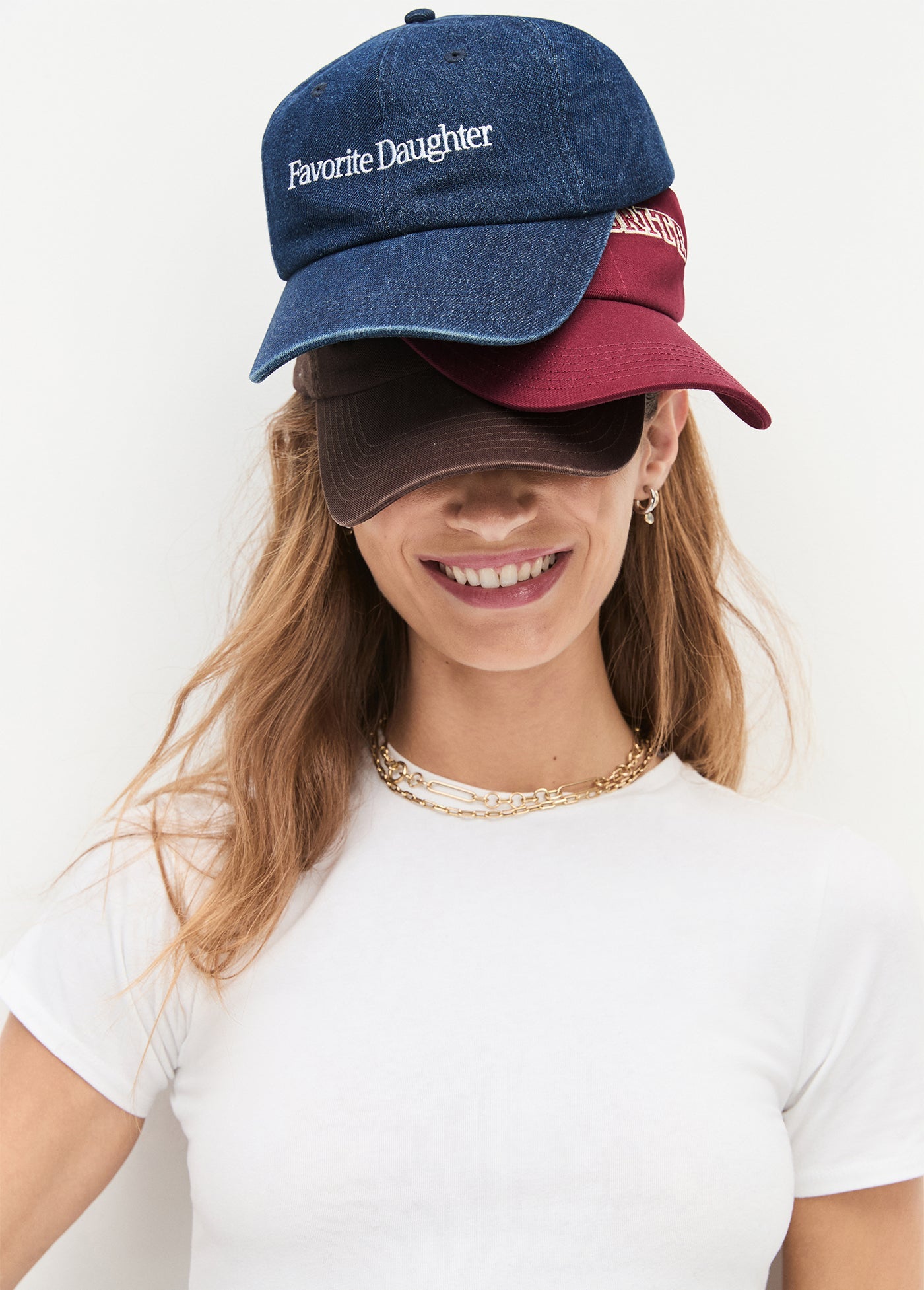 Favorite Daughter Logo Denim Baseball Cap