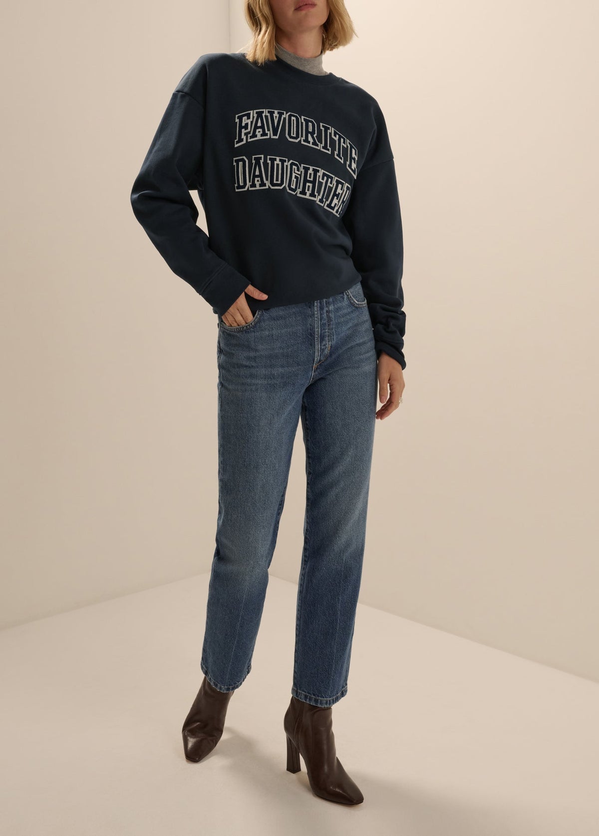 Favorite Daughter The Embroidery Collegiate Sweatshirt