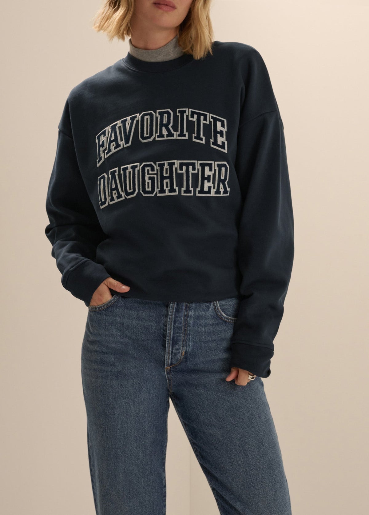 Favorite Daughter The Embroidery Collegiate Sweatshirt