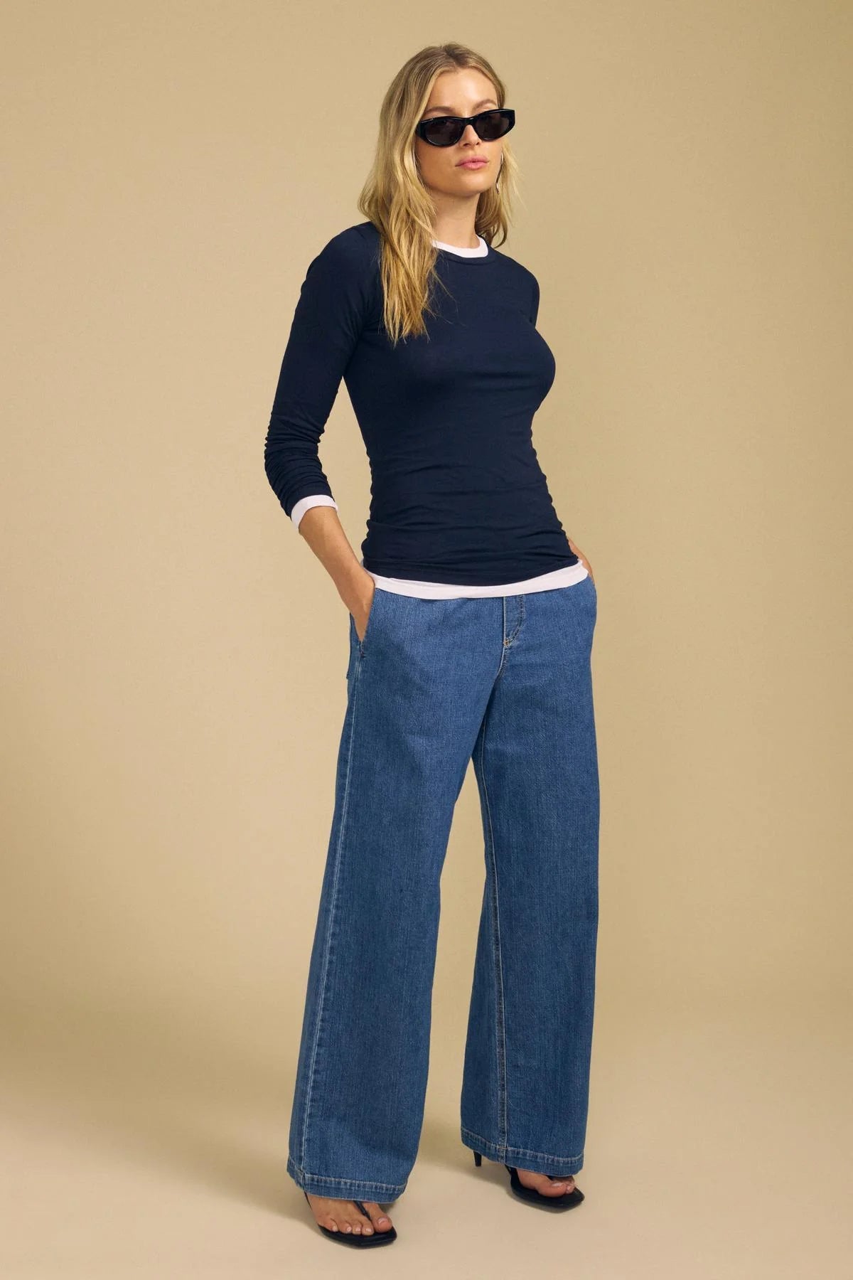 Velvet by Graham & Spencer Zofina Gauzy Whisper Long Sleeve Tee