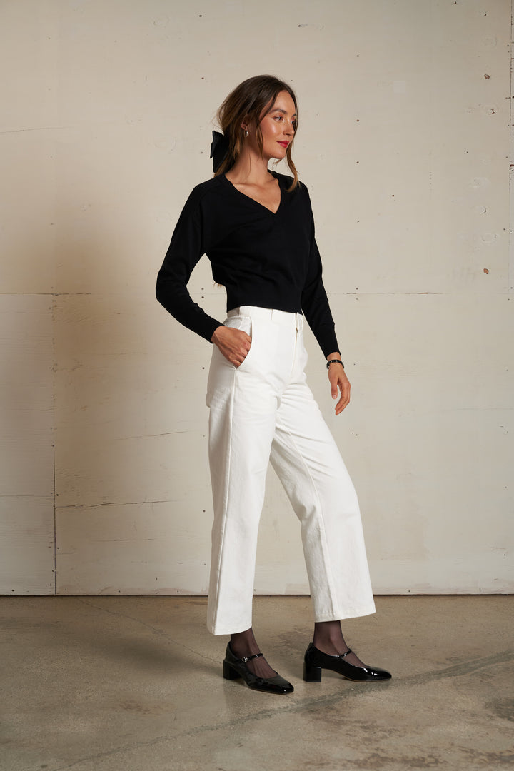 Perfect White Tee Georgina Cotton Cashmere Sweater