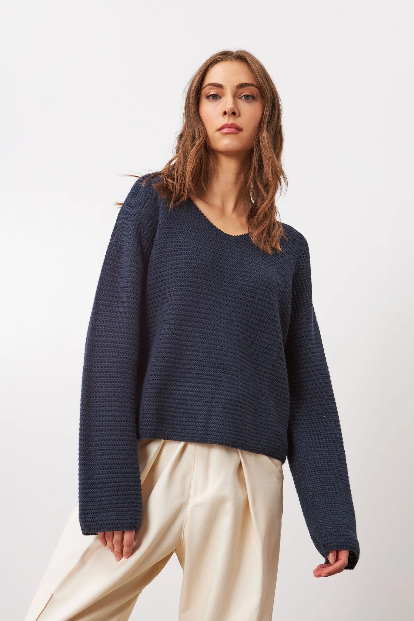 Line the Label Greta V Neck Sweater 4014
