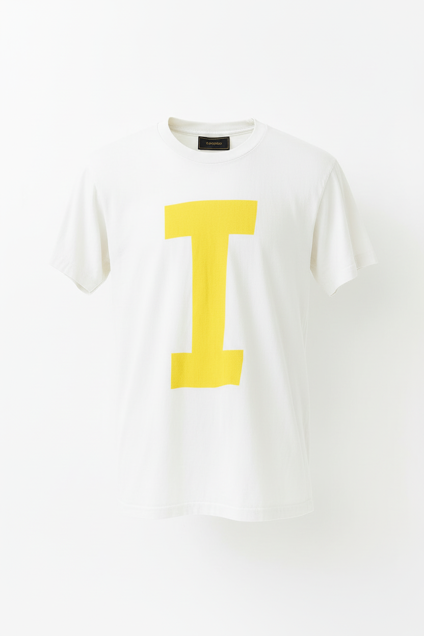 Retro Brand Iowa Hawkeyes Varsity Collegiate I Tee Vintage White - Ghost Mannequin