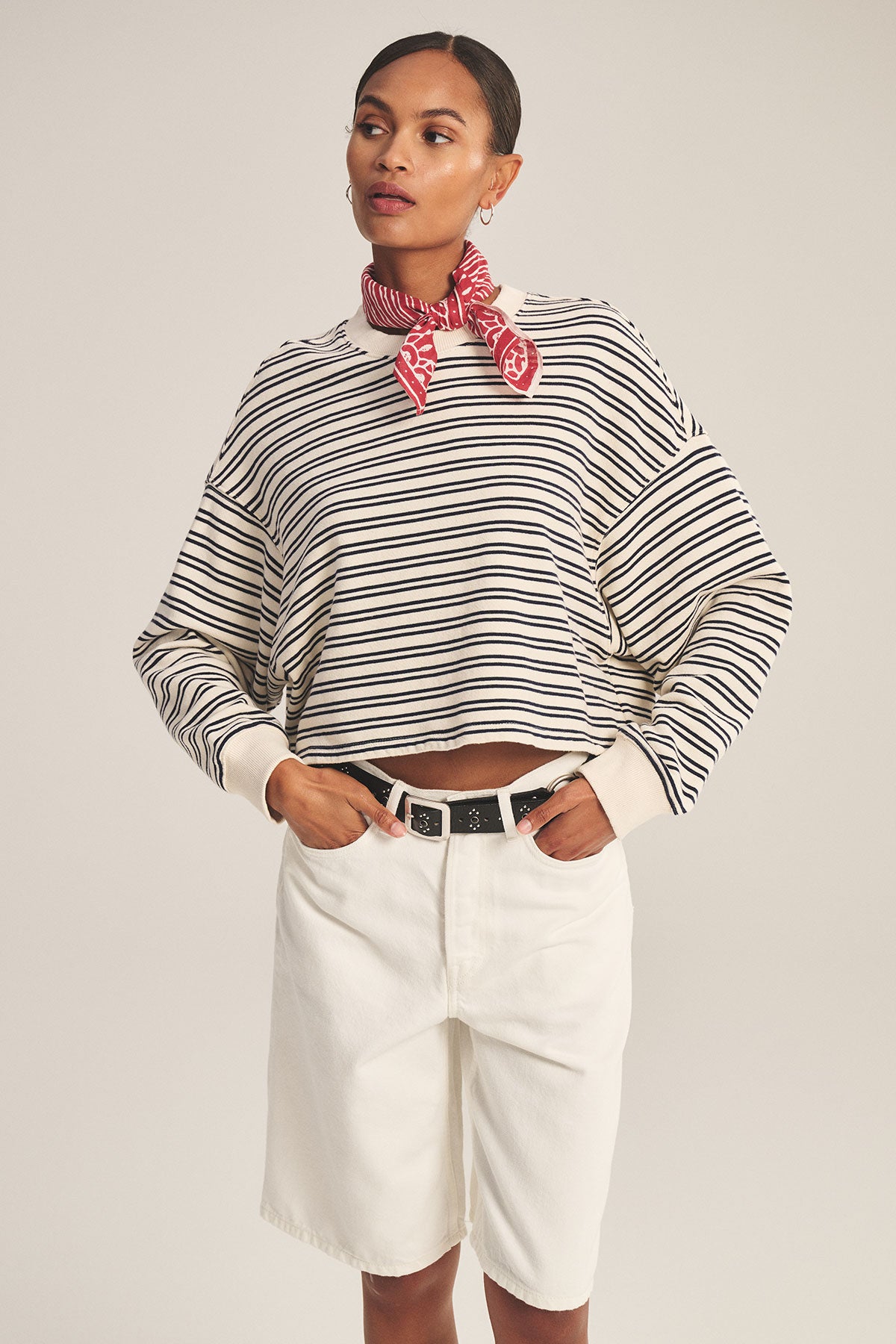 Velvet Isabelle Cropped Sweatshirt