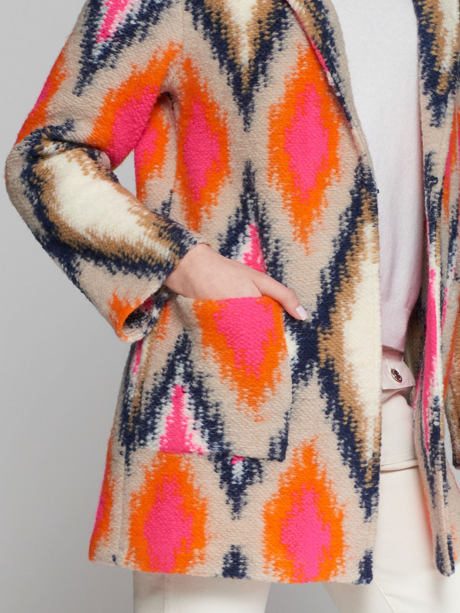 Vilagallo Ikat Pattern Coat 31600